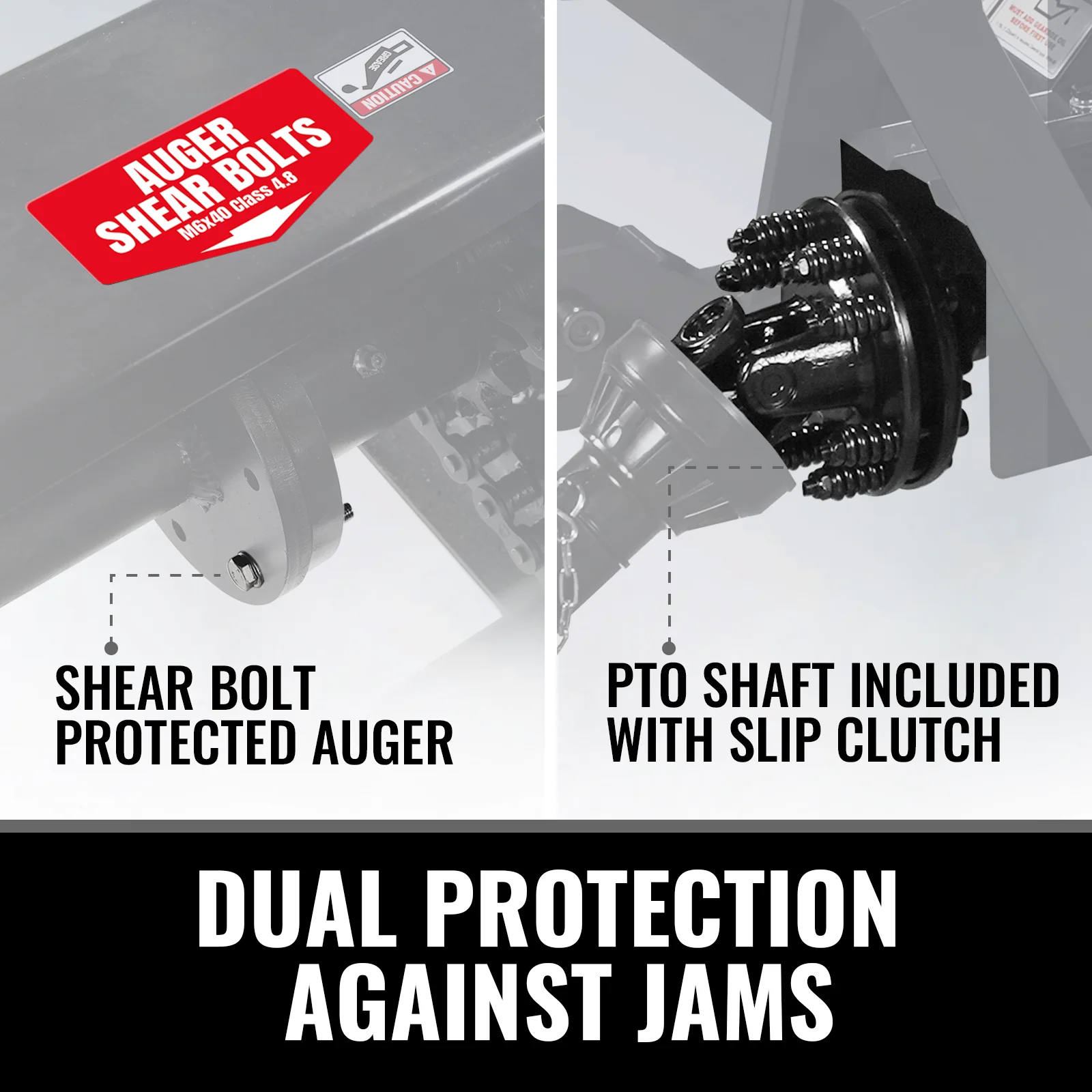 48" 3 Point PTO Snow Blower 24" Impeller Diameter 360° Snow Chute (PTO Shaft Included with Slip Clutch),  20-45 HP,  TSB48 - Image 6
