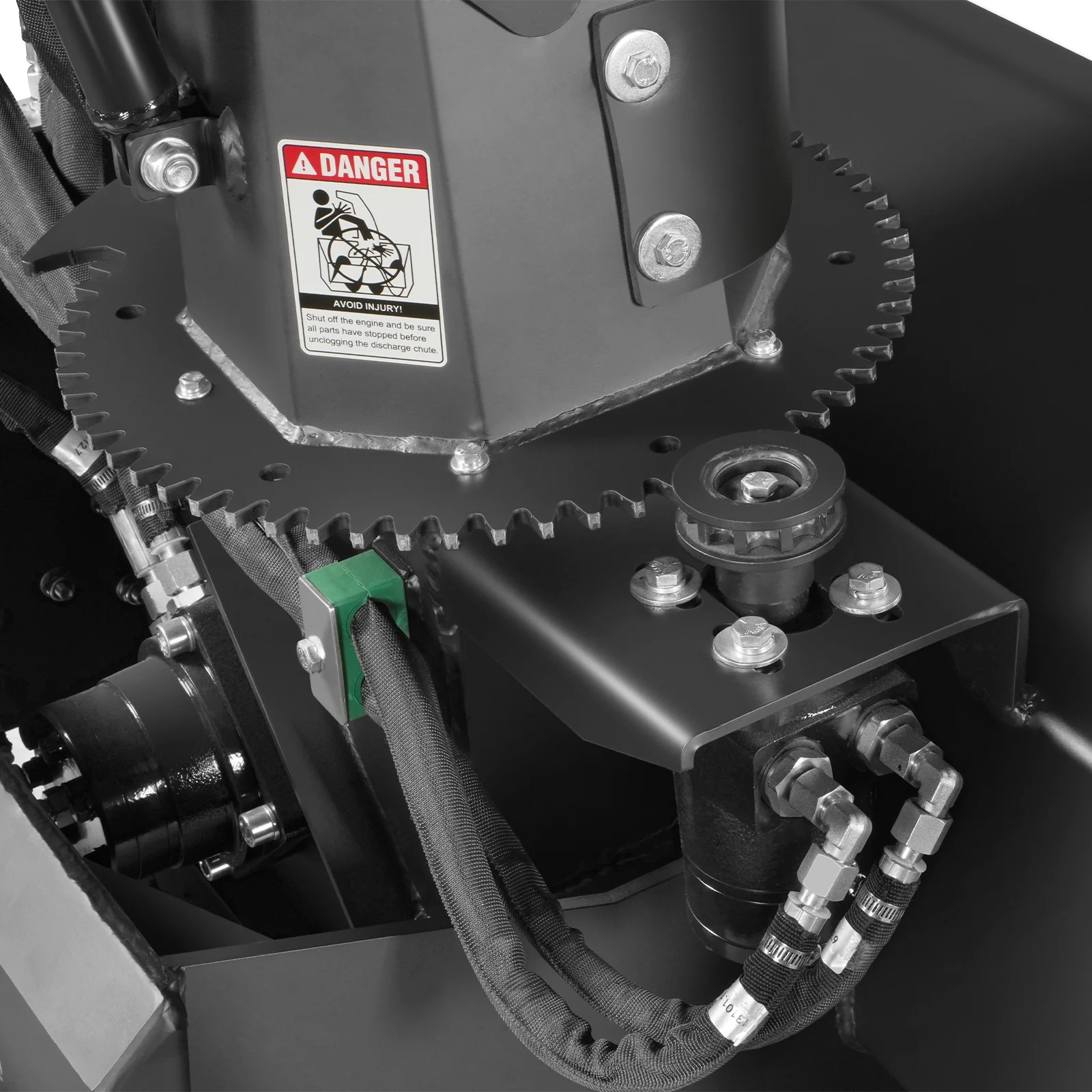 48'' Width, 20" Intake, Hydraulic Snow Blower for Mini Skid Steer, Remote Control Chute Rotation and Deflector, MSB48 - Image 5