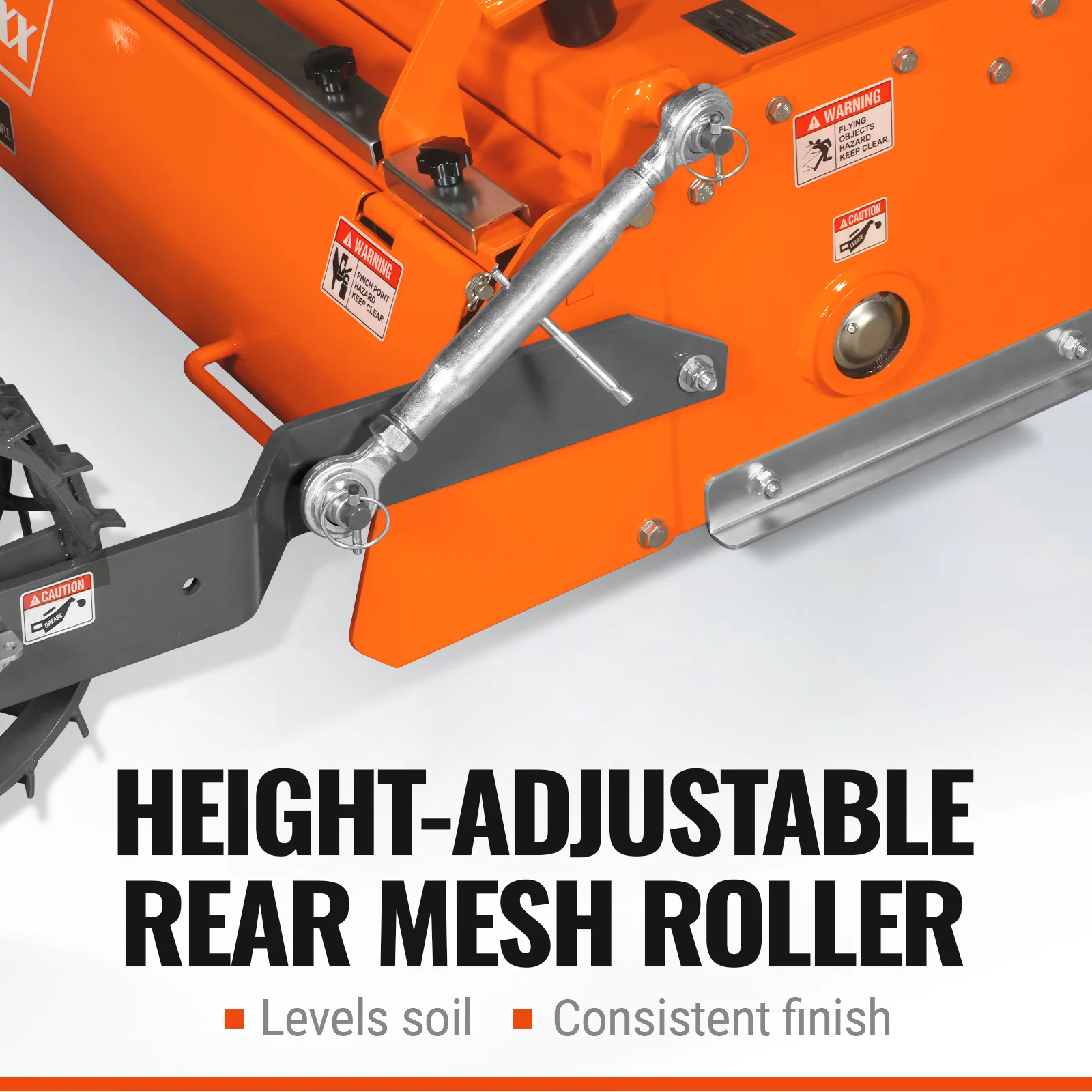 48 in Stone Burier Reverse Rotary Tiller, 3 Point Hitch Cat.1, Chain Drive, PTO Shaft Included with Slip Clutch, 20-45 HP, RSB48 - Image 7