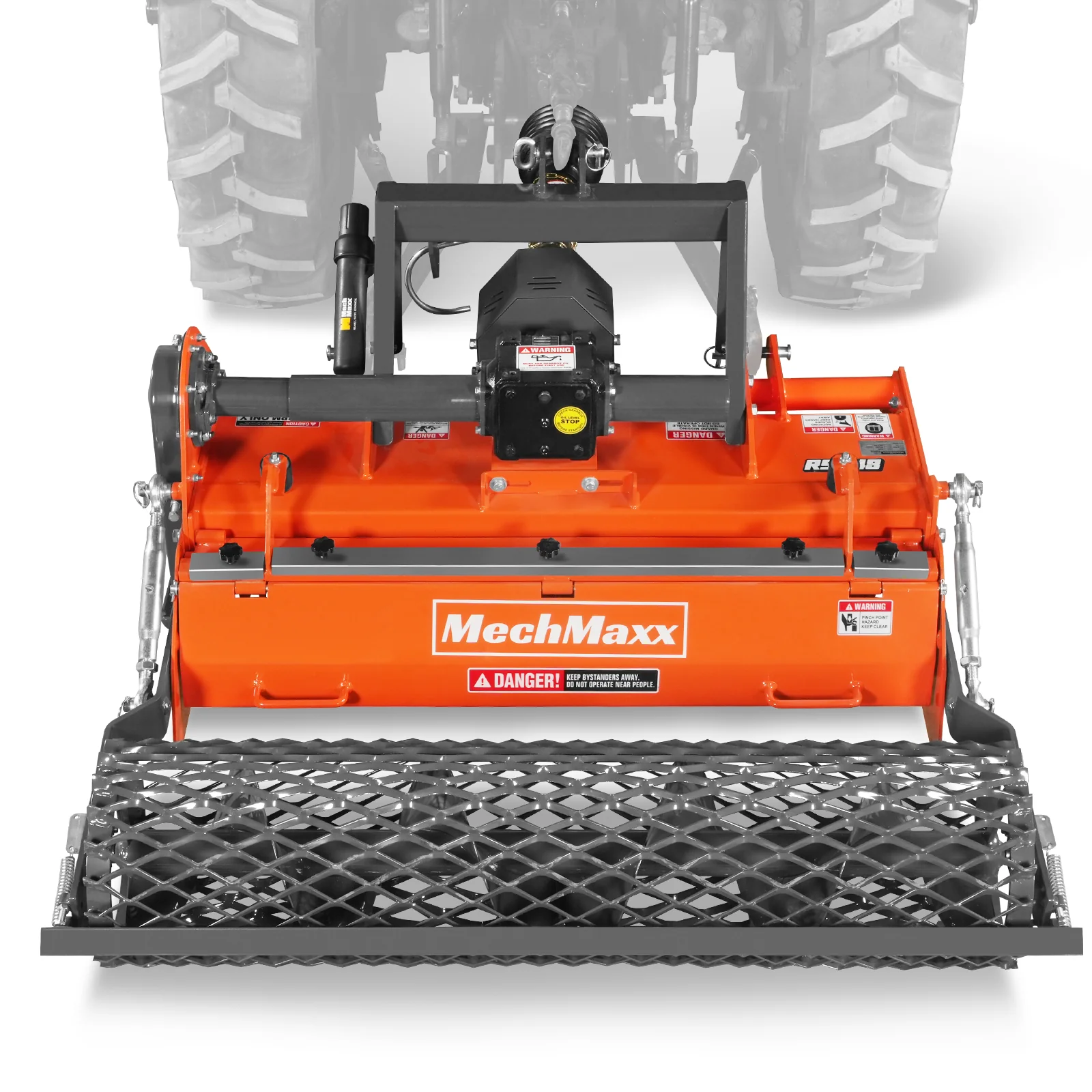 48 in Stone Burier Reverse Rotary Tiller, 3 Point Hitch Cat.1, Chain Drive, PTO Shaft Included with Slip Clutch, 20-45 HP, RSB48 - Image 9
