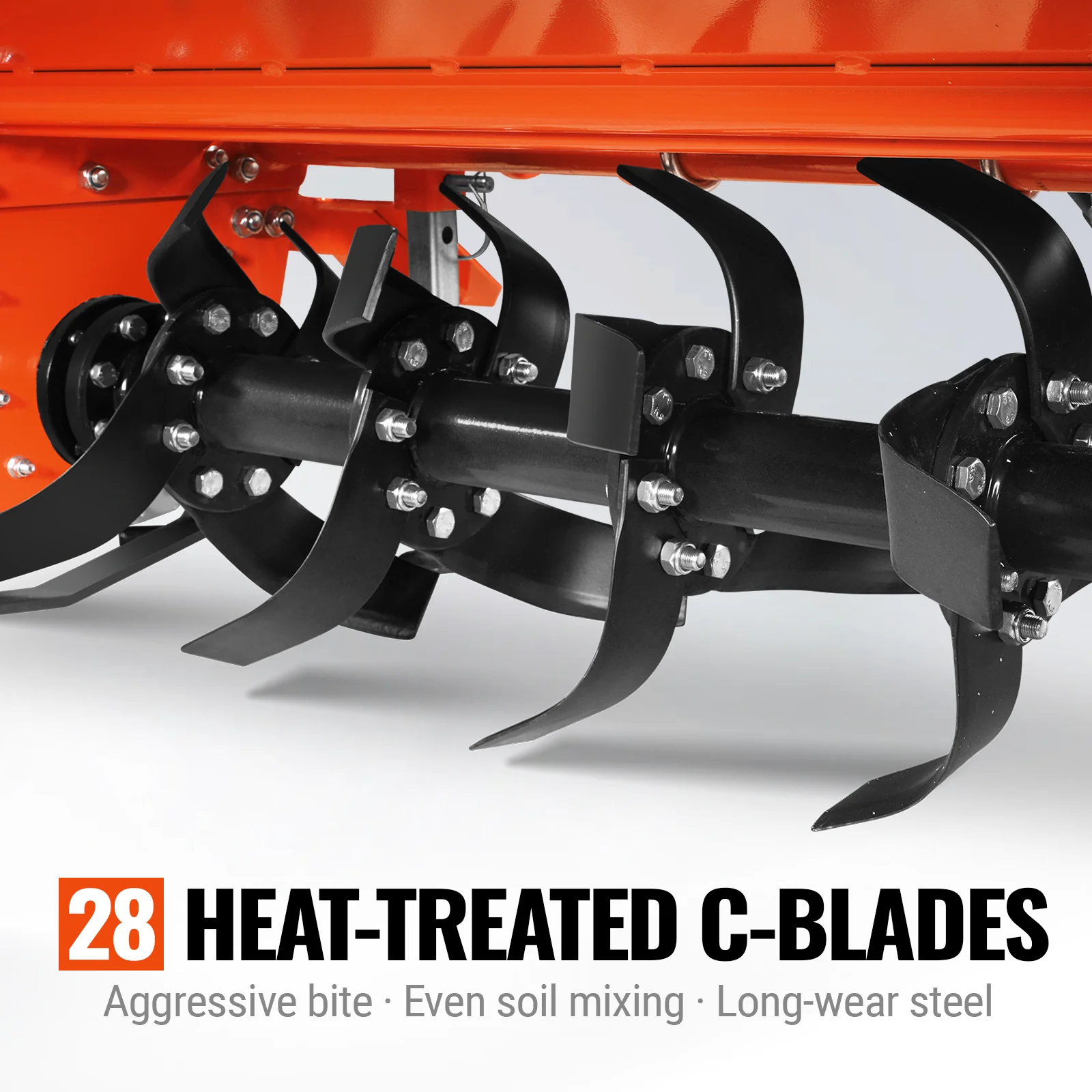 48 in Rotary Tiller, 3 Point Hitch Cat.1, Chain Drive, PTO Shaft Included with Shear Bolt, 18-35 HP, LRT48 - Image 5