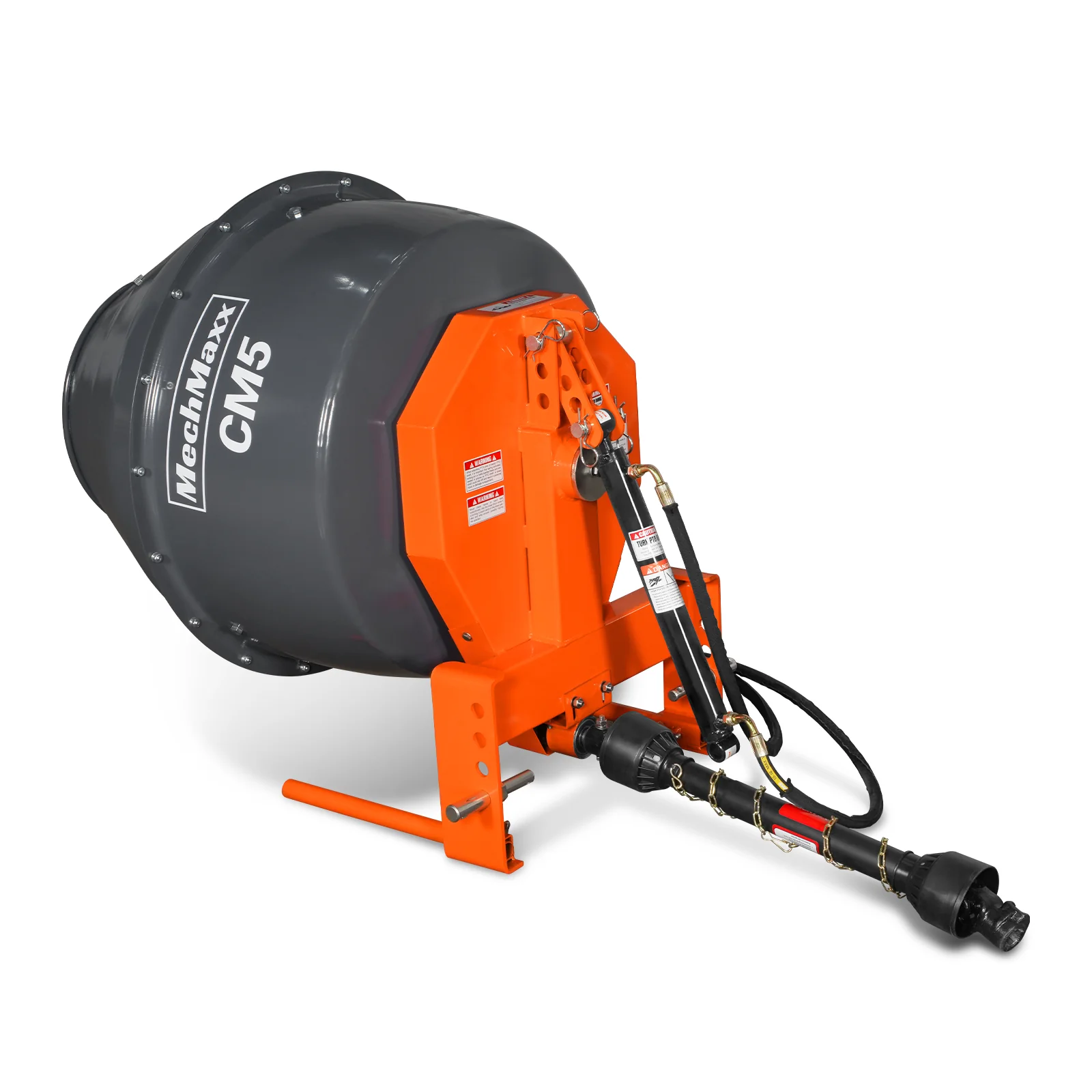 5 Cu-Ft 3-Point Hitch Cement Mixer, PTO Shaft Included, Category 1 & 2 Hookup - Image 3