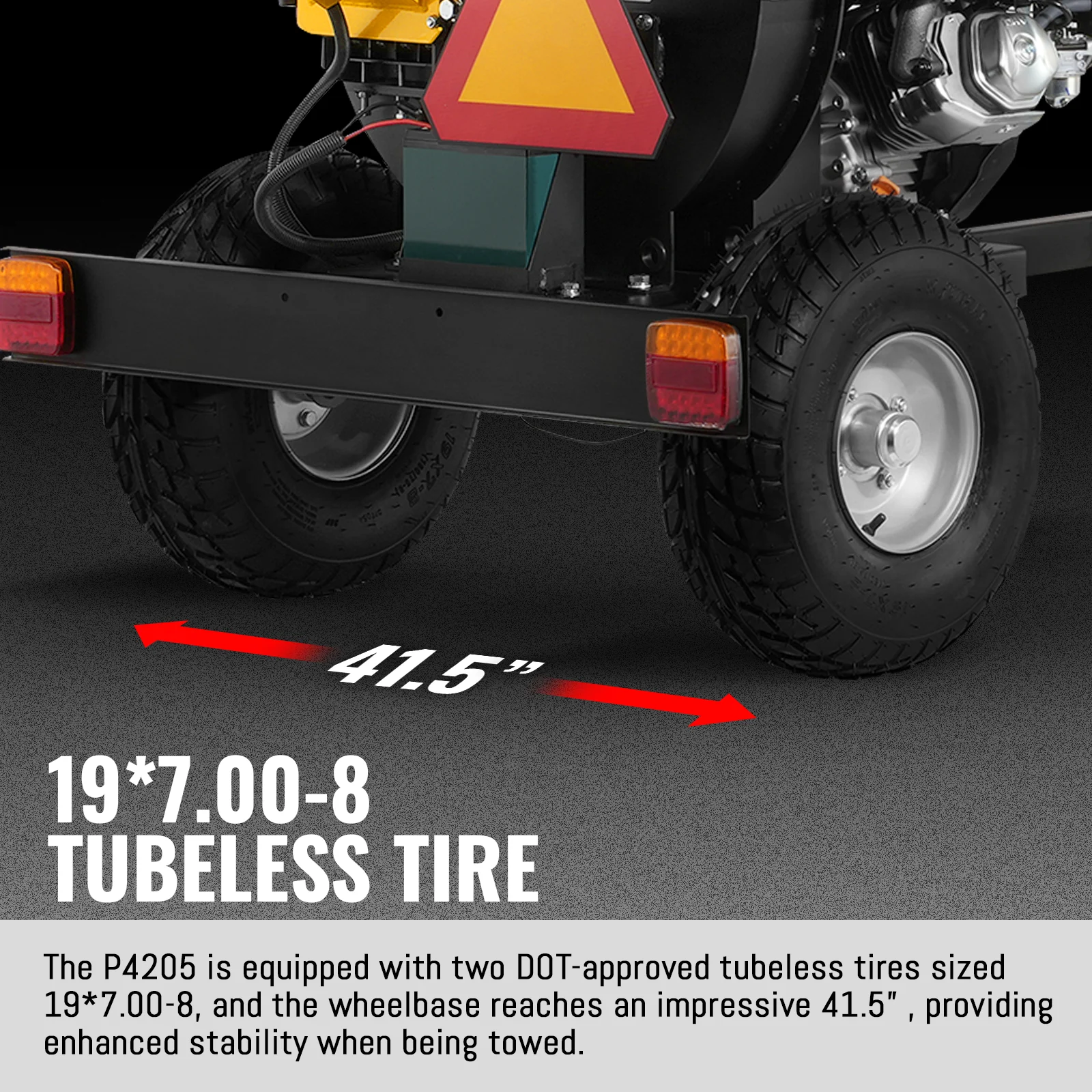 5 inch E-stat KOHLER 429cc 14hp Gasoline Engine Powered Disc Wood Chipper with Taillight ,  P4205 - Image 6