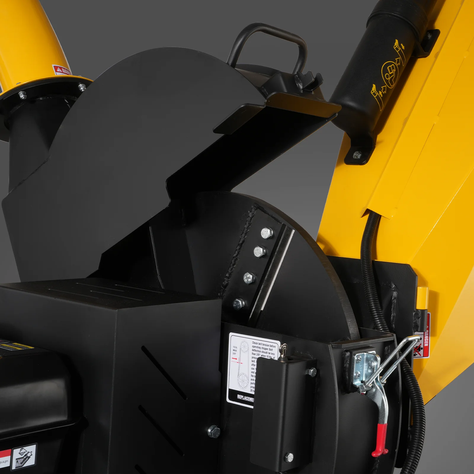 5 inch E-start DUCAR 420cc 15hp Gasoline Engine Powered Disc Wood Chipper with Taillight ,  P4205 - Image 12