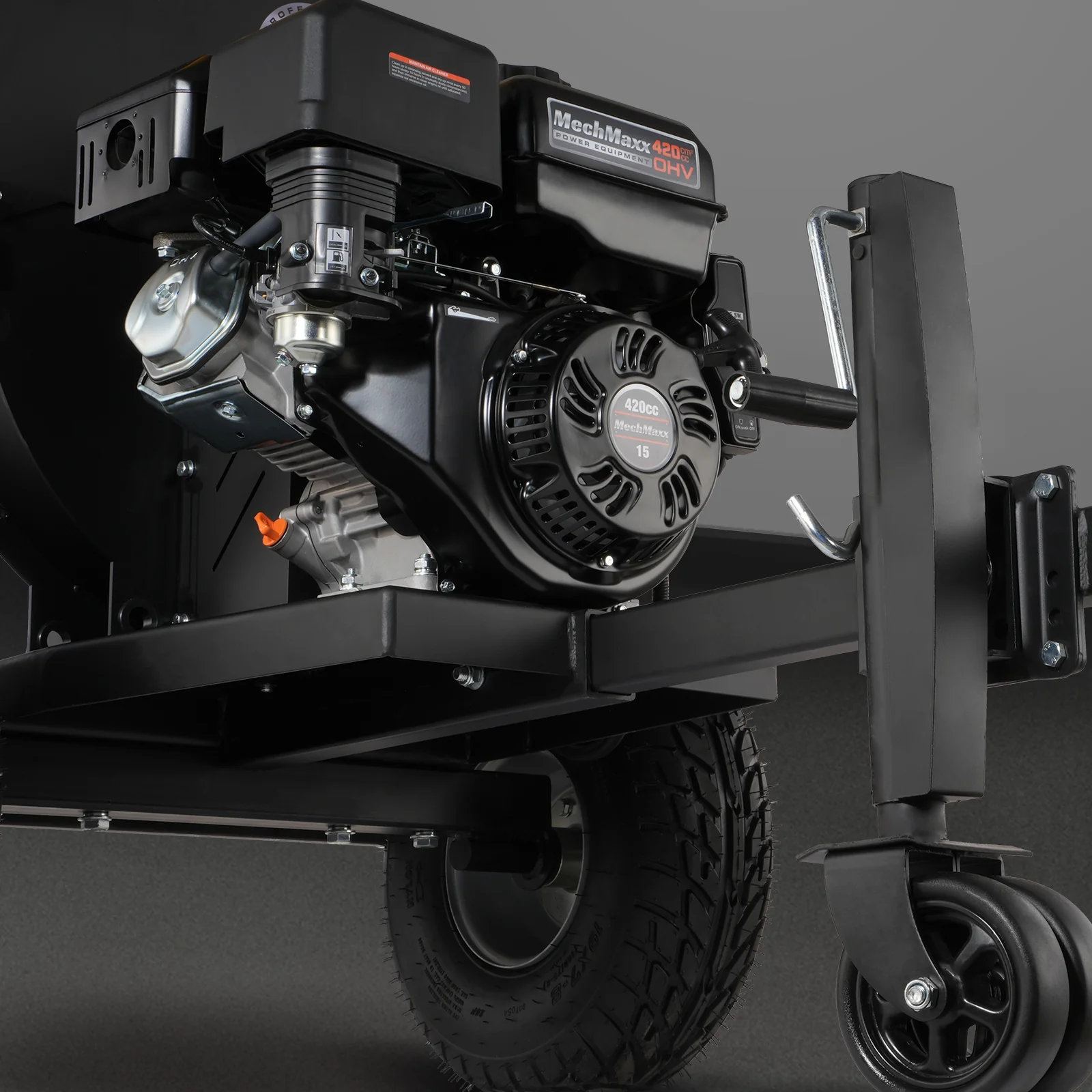 5 inch E-start DUCAR 420cc 15hp Gasoline Engine Powered Disc Wood Chipper with Taillight ,  P4205 - Image 15