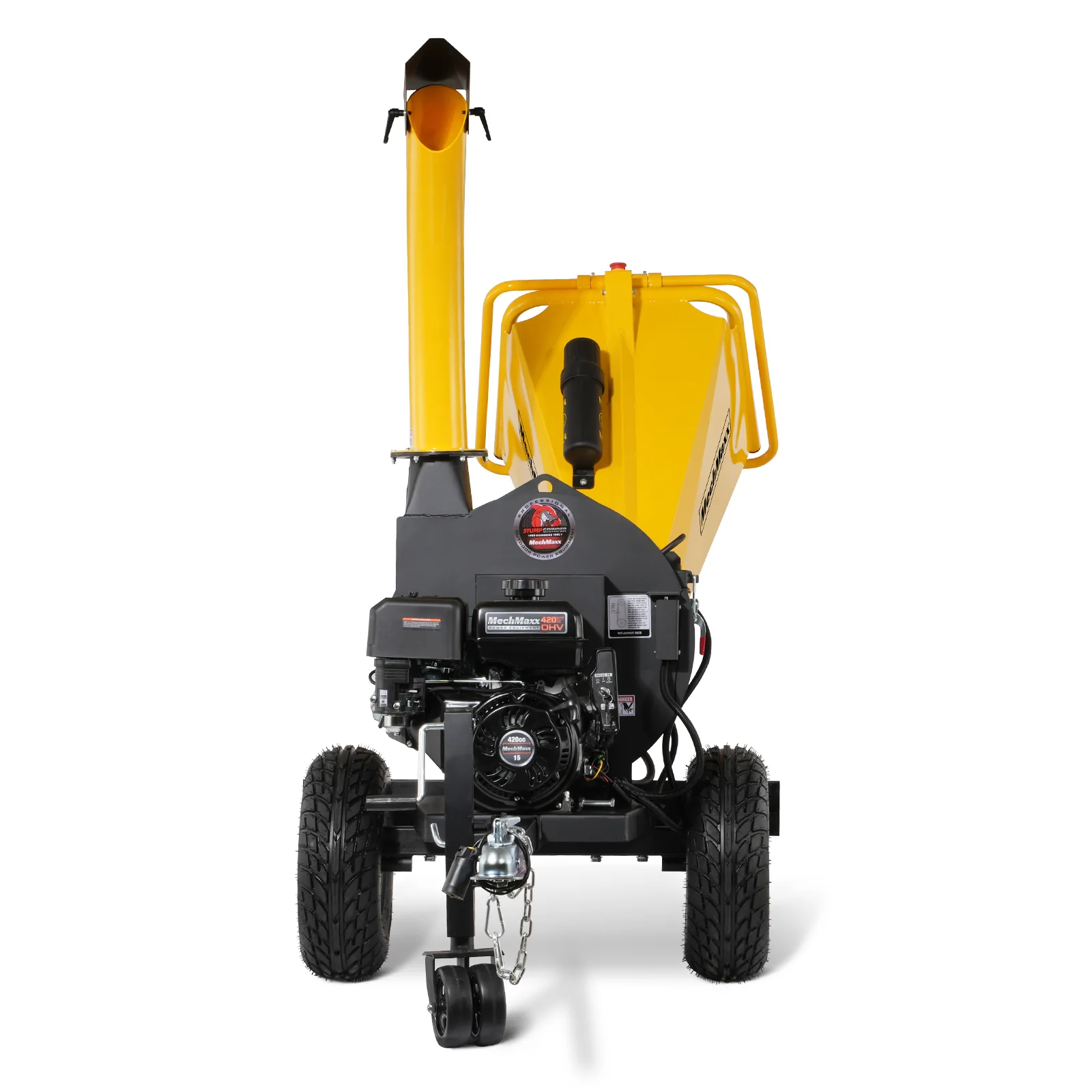 5 inch E-start DUCAR 420cc 15hp Gasoline Engine Powered Disc Wood Chipper with Taillight ,  P4205 - Image 18