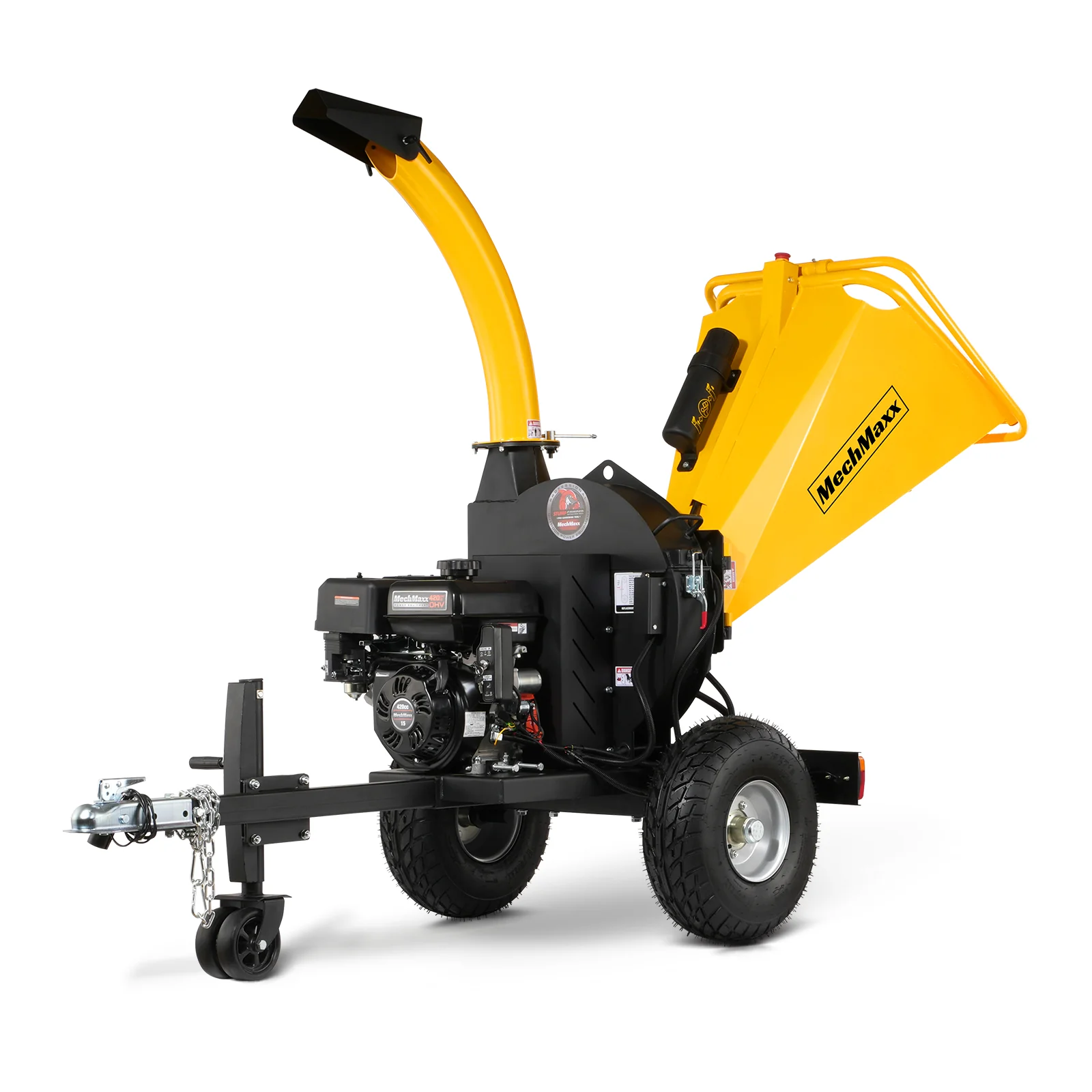 5 inch E-start DUCAR 420cc 15hp Gasoline Engine Powered Disc Wood Chipper with Taillight ,  P4205 - Image 20
