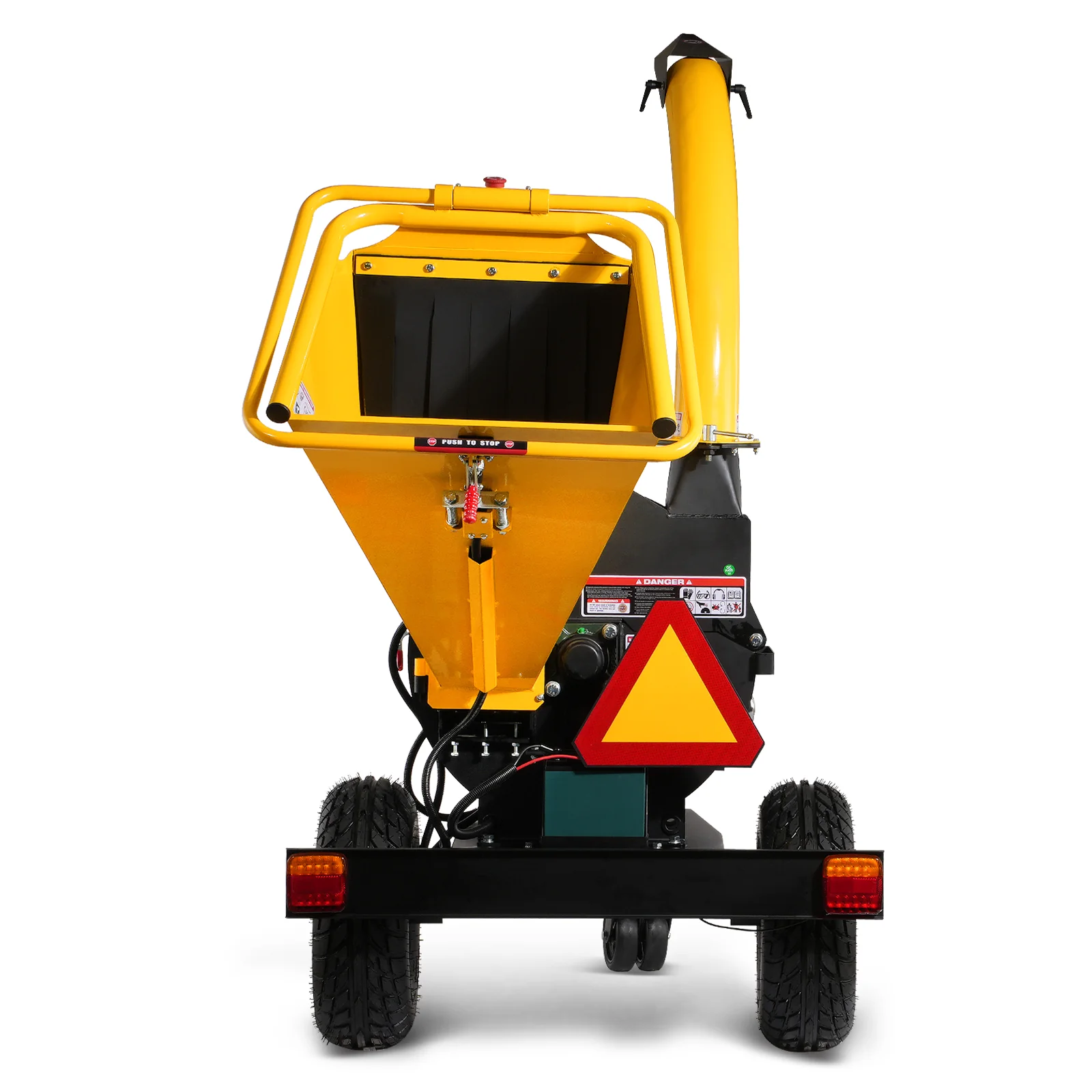 5 inch E-start DUCAR 420cc 15hp Gasoline Engine Powered Disc Wood Chipper with Taillight ,  P4205 - Image 21