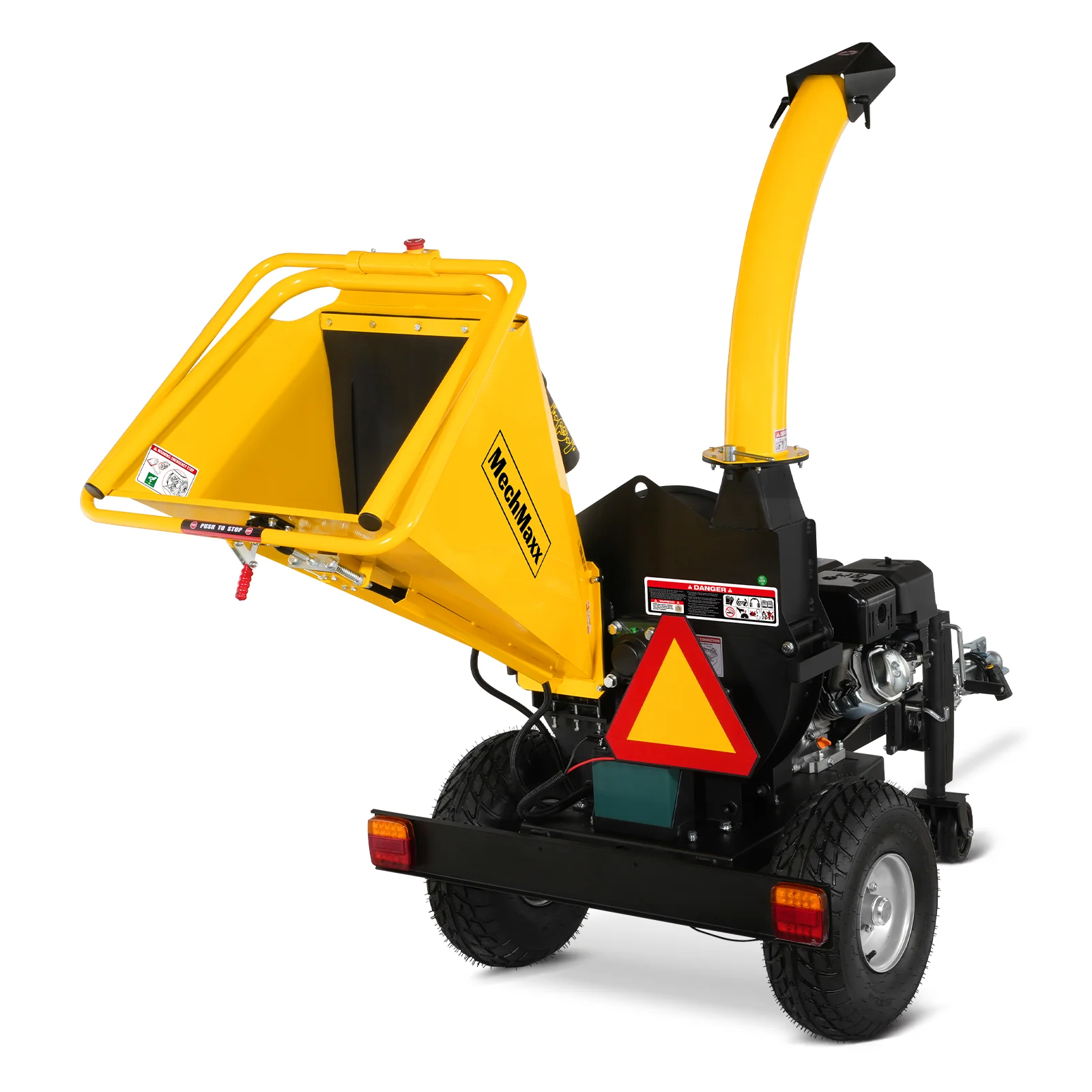 5 inch E-start DUCAR 420cc 15hp Gasoline Engine Powered Disc Wood Chipper with Taillight ,  P4205 - Image 23