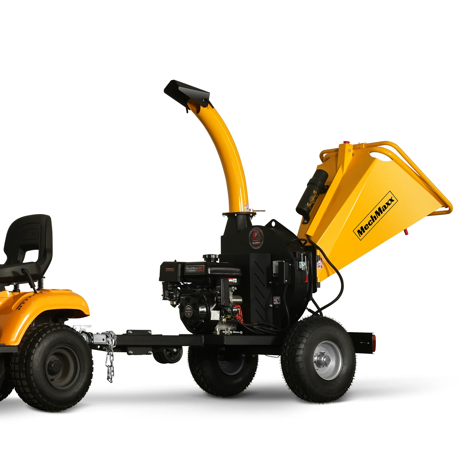 5 inch E-start DUCAR 420cc 15hp Gasoline Engine Powered Disc Wood Chipper with Taillight ,  P4205 - Image 27