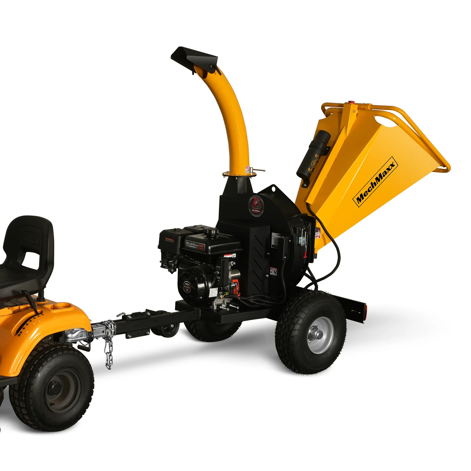 5 inch E-start DUCAR 420cc 15hp Gasoline Engine Powered Disc Wood Chipper with Taillight ,  P4205 - Image 28