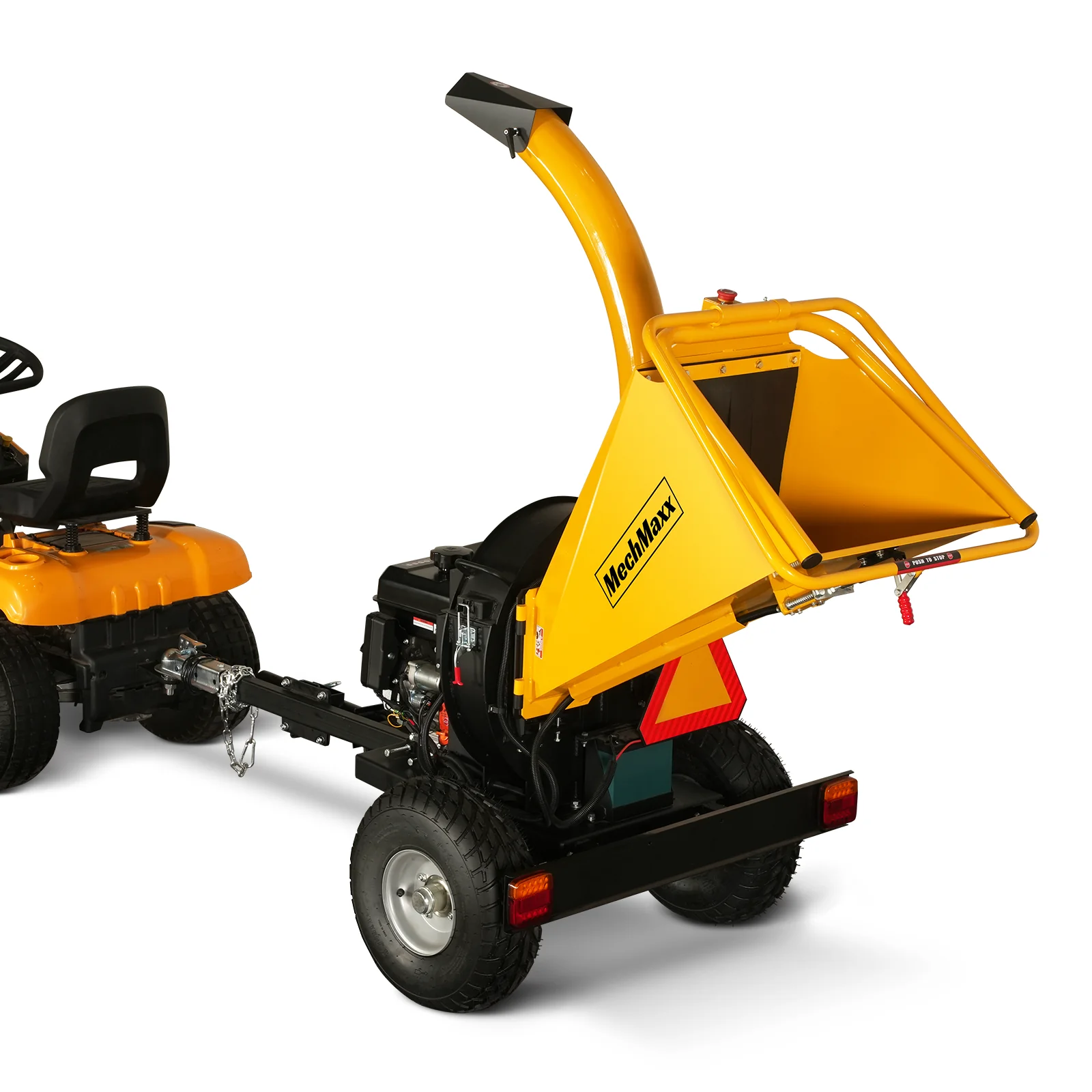 5 inch E-start DUCAR 420cc 15hp Gasoline Engine Powered Disc Wood Chipper with Taillight ,  P4205 - Image 30