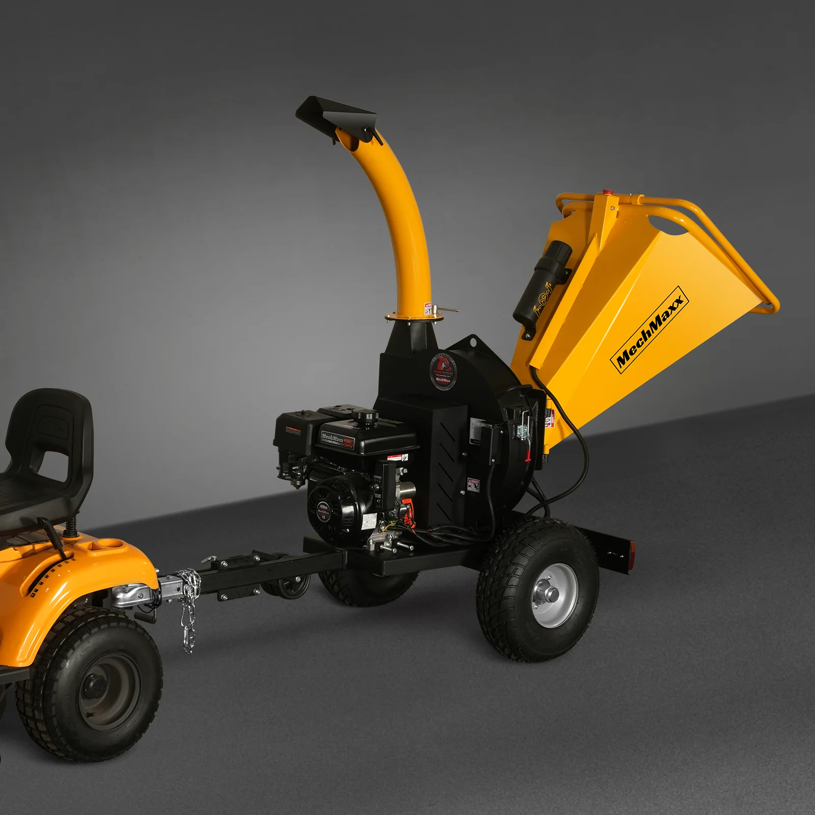 5 inch E-start DUCAR 420cc 15hp Gasoline Engine Powered Disc Wood Chipper with Taillight ,  P4205 - Image 32