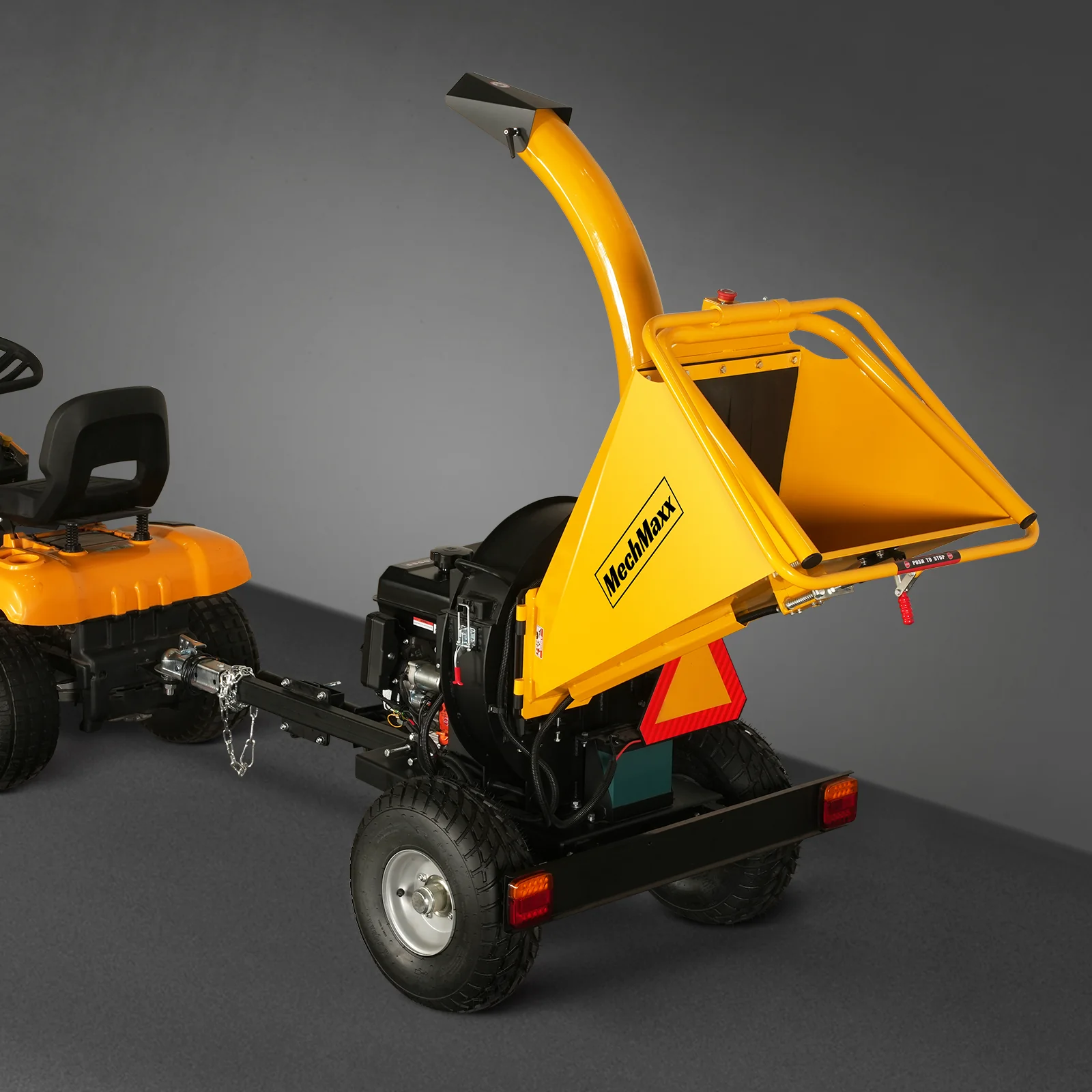 5 inch E-start DUCAR 420cc 15hp Gasoline Engine Powered Disc Wood Chipper with Taillight ,  P4205 - Image 34
