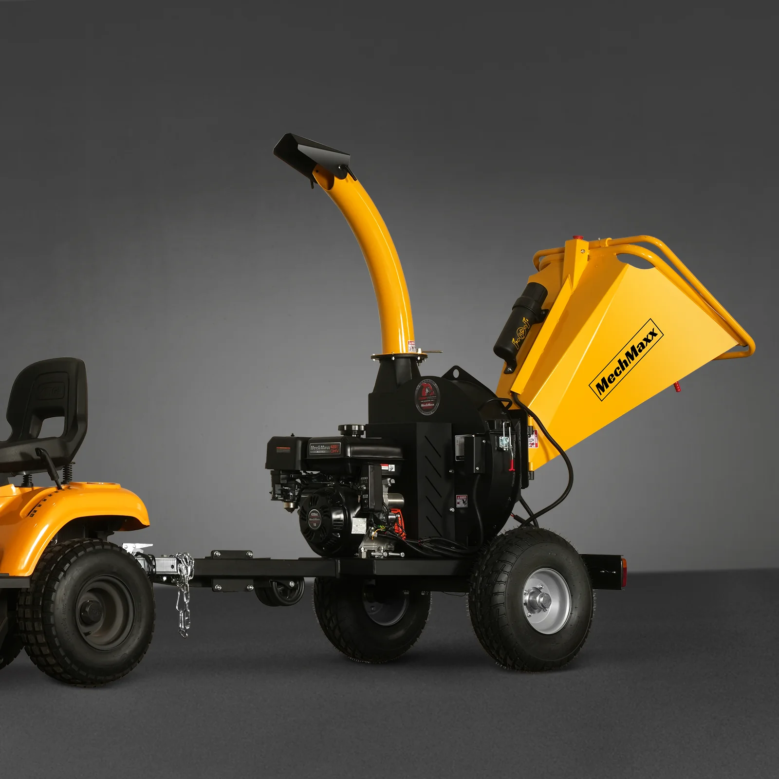 5 inch E-start DUCAR 420cc 15hp Gasoline Engine Powered Disc Wood Chipper with Taillight ,  P4205 - Image 37