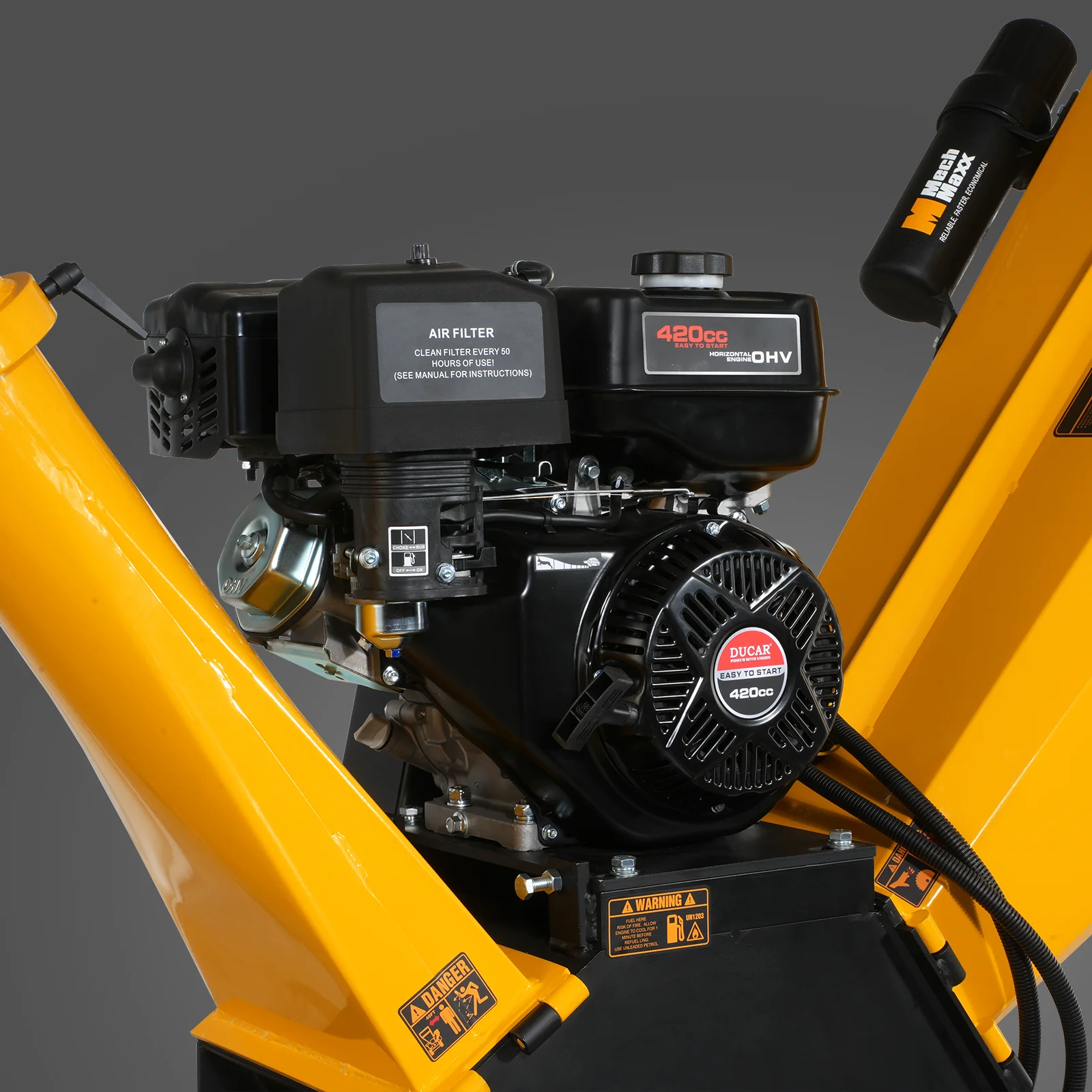 5 inch E-start DUCAR 420cc Gasoline Engine Powered Wood Chipper,  GS1500 - Image 13