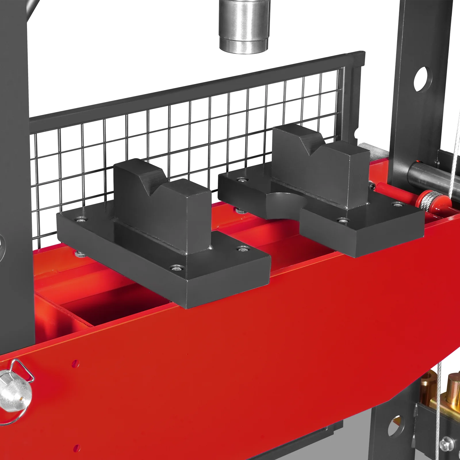 50 Ton H-Frame Air/Hydraulic Shop Press with Hand Winch & Press Pin Kit, Fully Welded Steel Frame, Safety Guard, Foot Pedal Control, HSP50 - Image 14