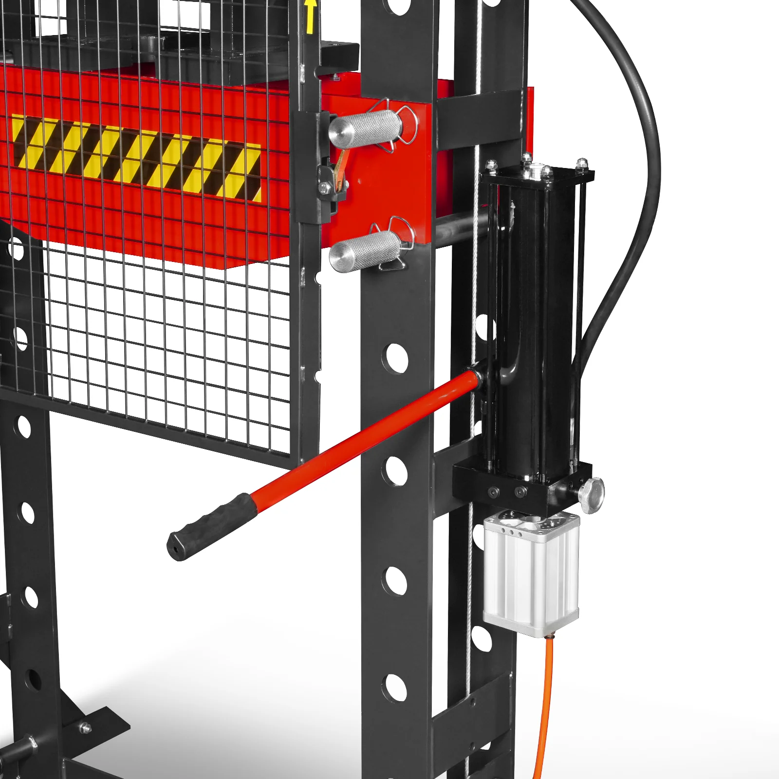 50 Ton H-Frame Air/Hydraulic Shop Press with Hand Winch & Press Pin Kit, Fully Welded Steel Frame, Safety Guard, Foot Pedal Control, HSP50 - Image 16