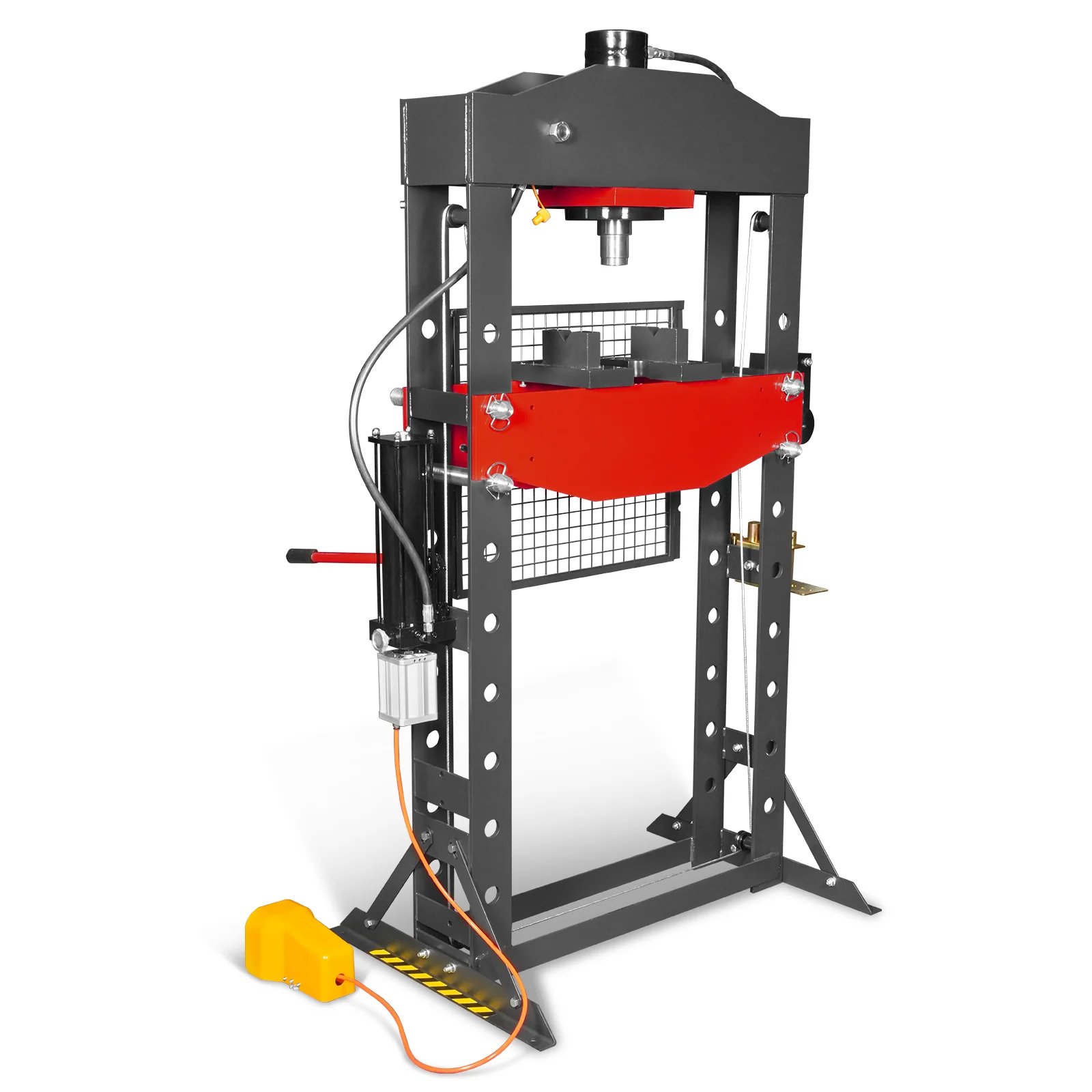 50 Ton H-Frame Air/Hydraulic Shop Press with Hand Winch & Press Pin Kit, Fully Welded Steel Frame, Safety Guard, Foot Pedal Control, HSP50 - Image 26