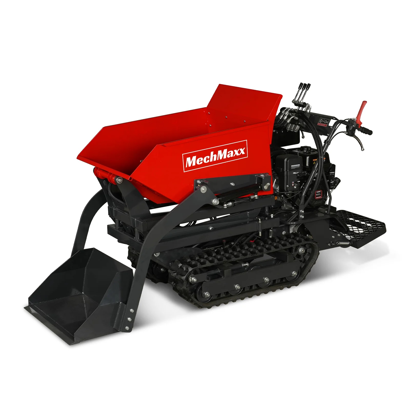 1100lbs Capacity E-Start 10HP 302cc Gas Engine Tracked Dumper Hydraulic Tipping and Lifting with Front Shovel ,  D50HTFL - Image 18