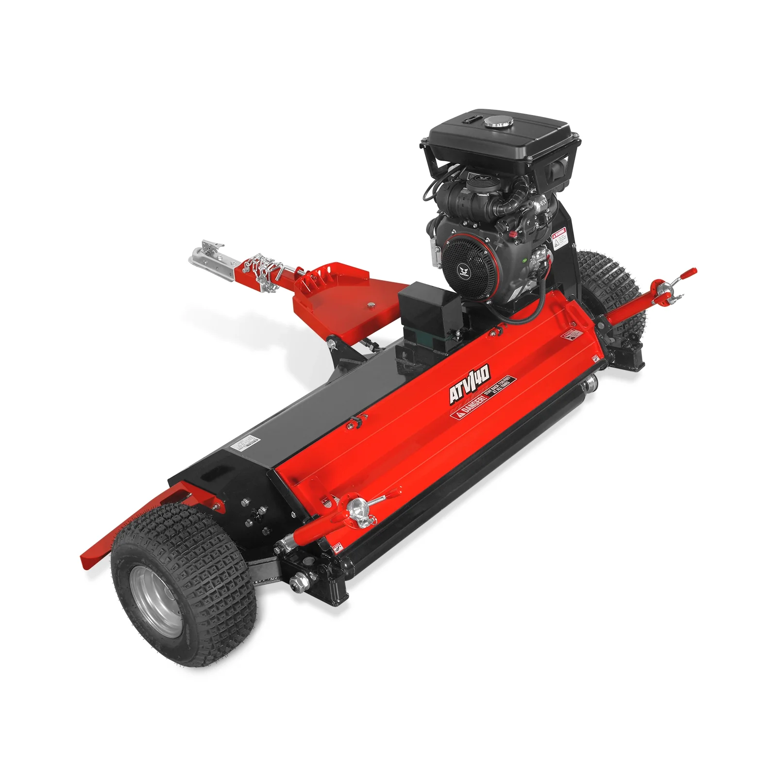 MechMaxx 55" Tow-Behind ATV Offset Flail Mower, 23HP 679cc E-start Gas Engine Powered; Adjustable Mowing Height, ATV140 - Image 11