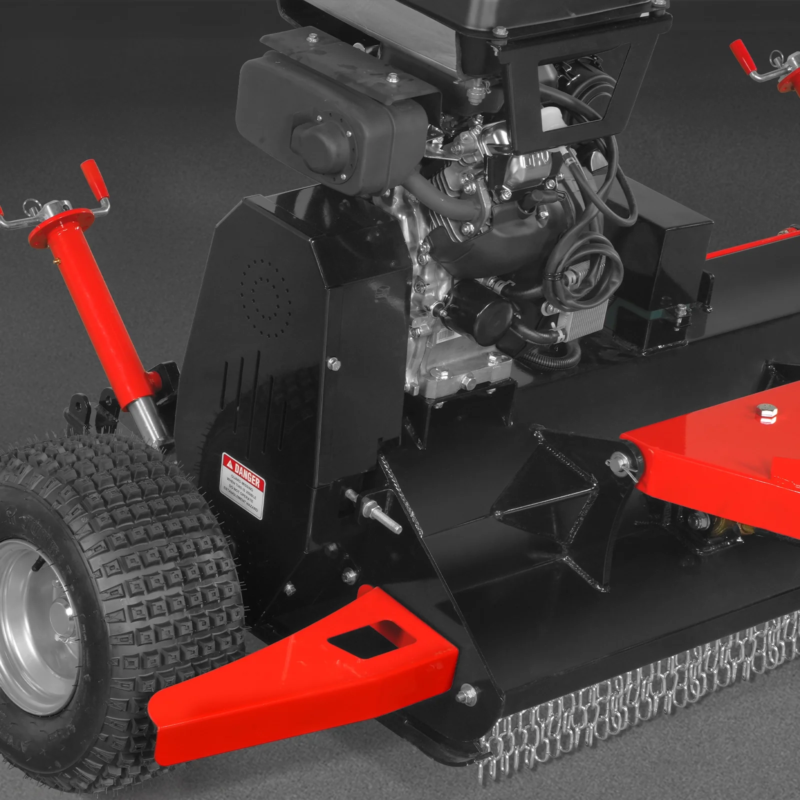 MechMaxx 55" Tow-Behind ATV Offset Flail Mower, 23HP 679cc E-start Gas Engine Powered; Adjustable Mowing Height, ATV140 - Image 3