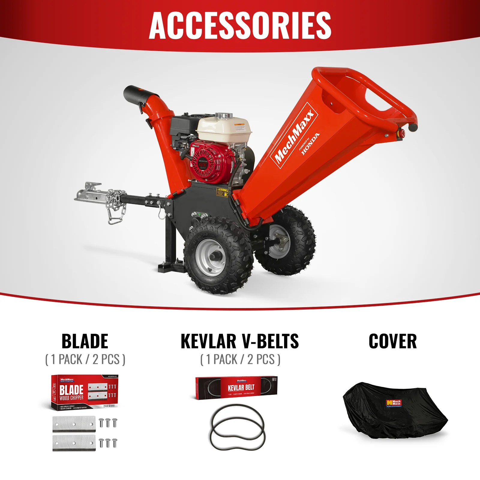 HONDA GX200 Gasoline Engine Powered 4 inch Wood Chipper,  GS650 - Image 11