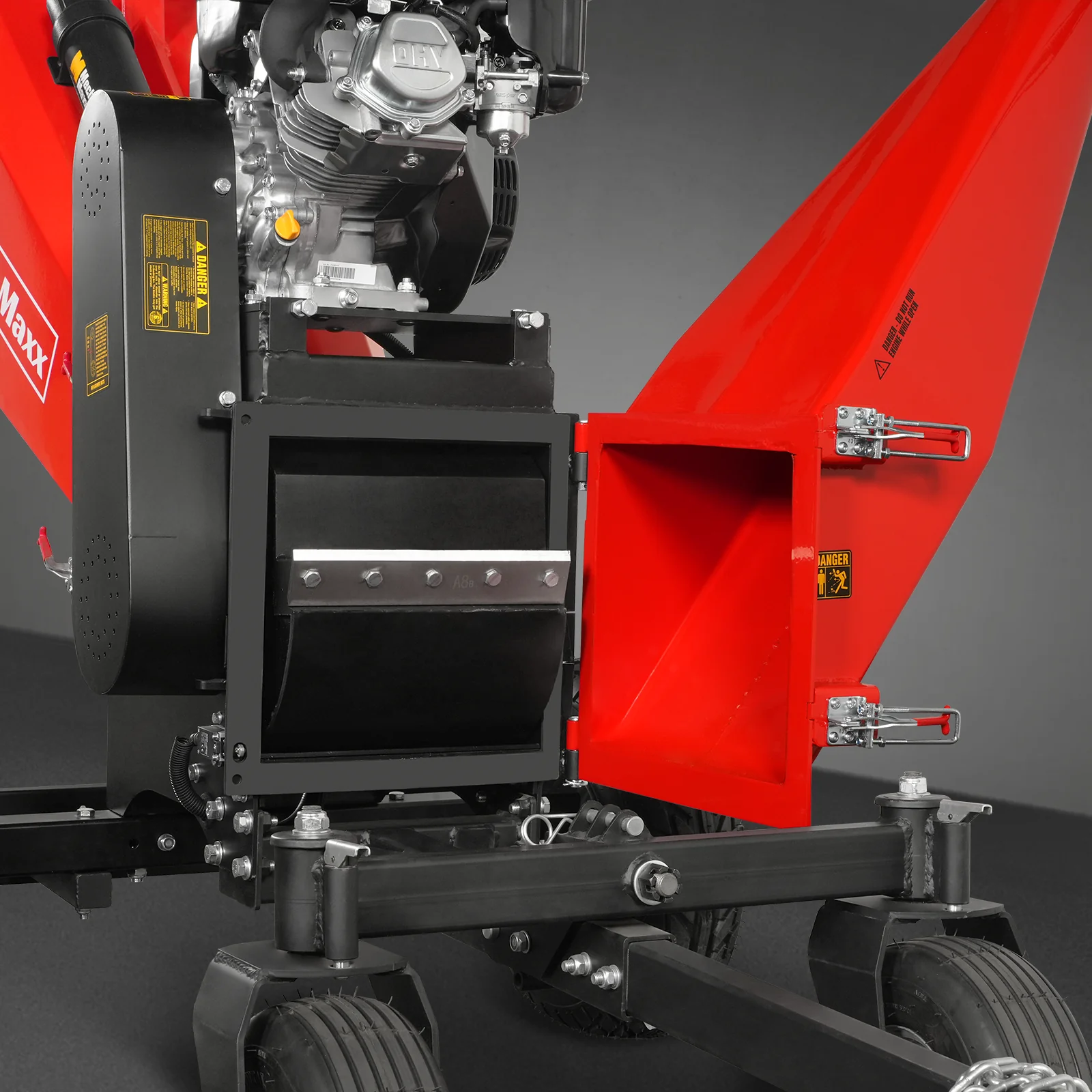 6 inch ZONSEN E-Start 459cc 15hp Gas Powered 4 - Wheel Drum Wood Chipper with Taillight ,  B150 - Image 14