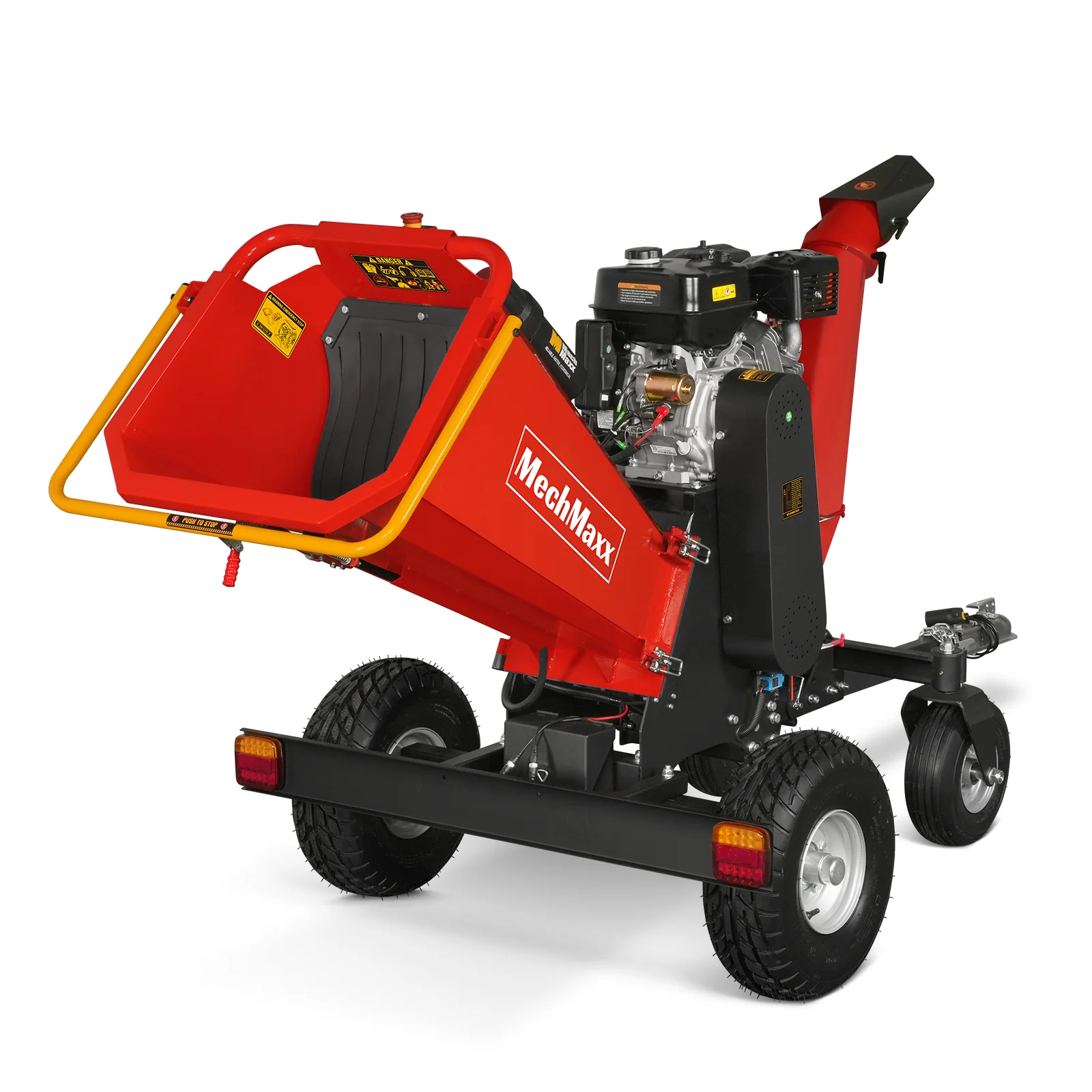 6 inch ZONSEN E-Start 459cc 15hp Gas Powered 4 - Wheel Drum Wood Chipper with Taillight ,  B150 - Image 18