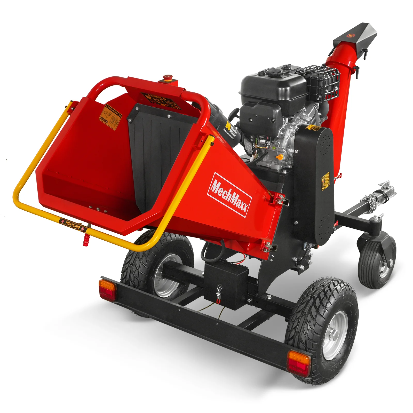 6 inch ZONSEN E-Start 459cc 15hp Gas Powered 4 - Wheel Drum Wood Chipper with Taillight ,  B150 - Image 19