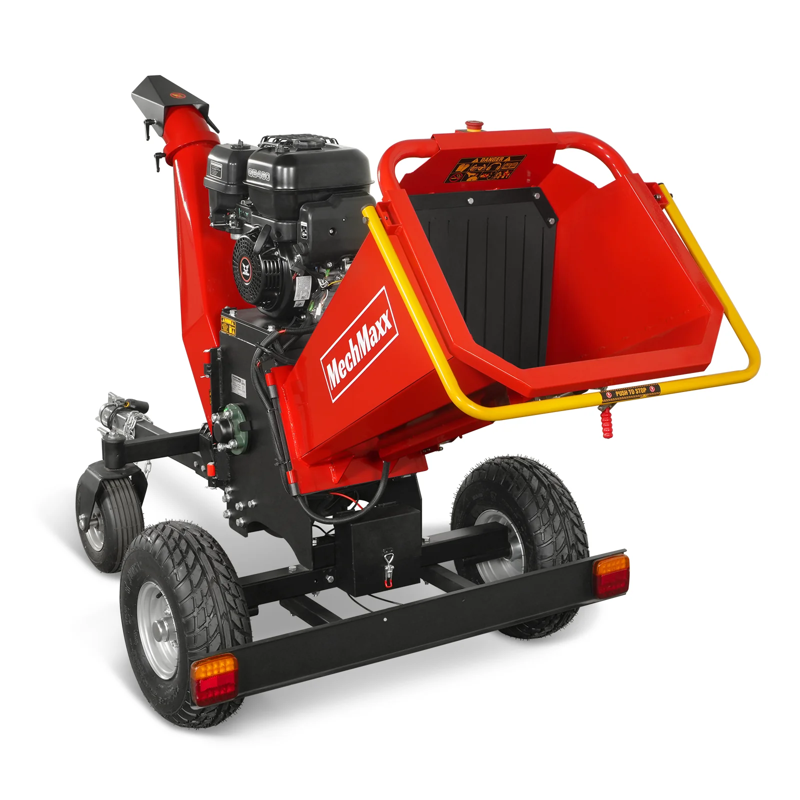 6 inch ZONSEN E-Start 459cc 15hp Gas Powered 4 - Wheel Drum Wood Chipper with Taillight ,  B150 - Image 24
