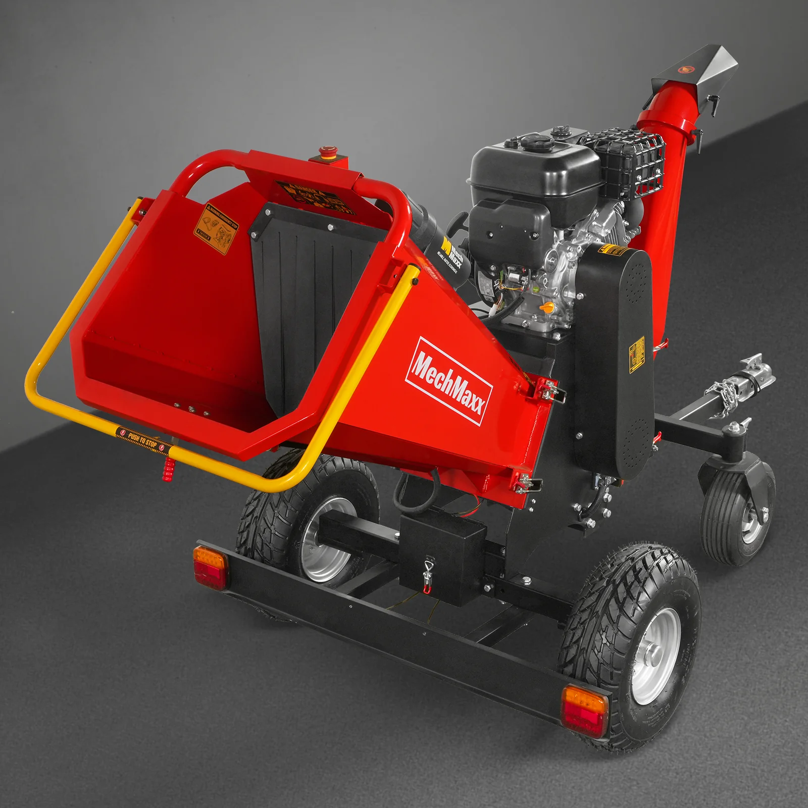 6 inch ZONSEN E-Start 459cc 15hp Gas Powered 4 - Wheel Drum Wood Chipper with Taillight ,  B150 - Image 29