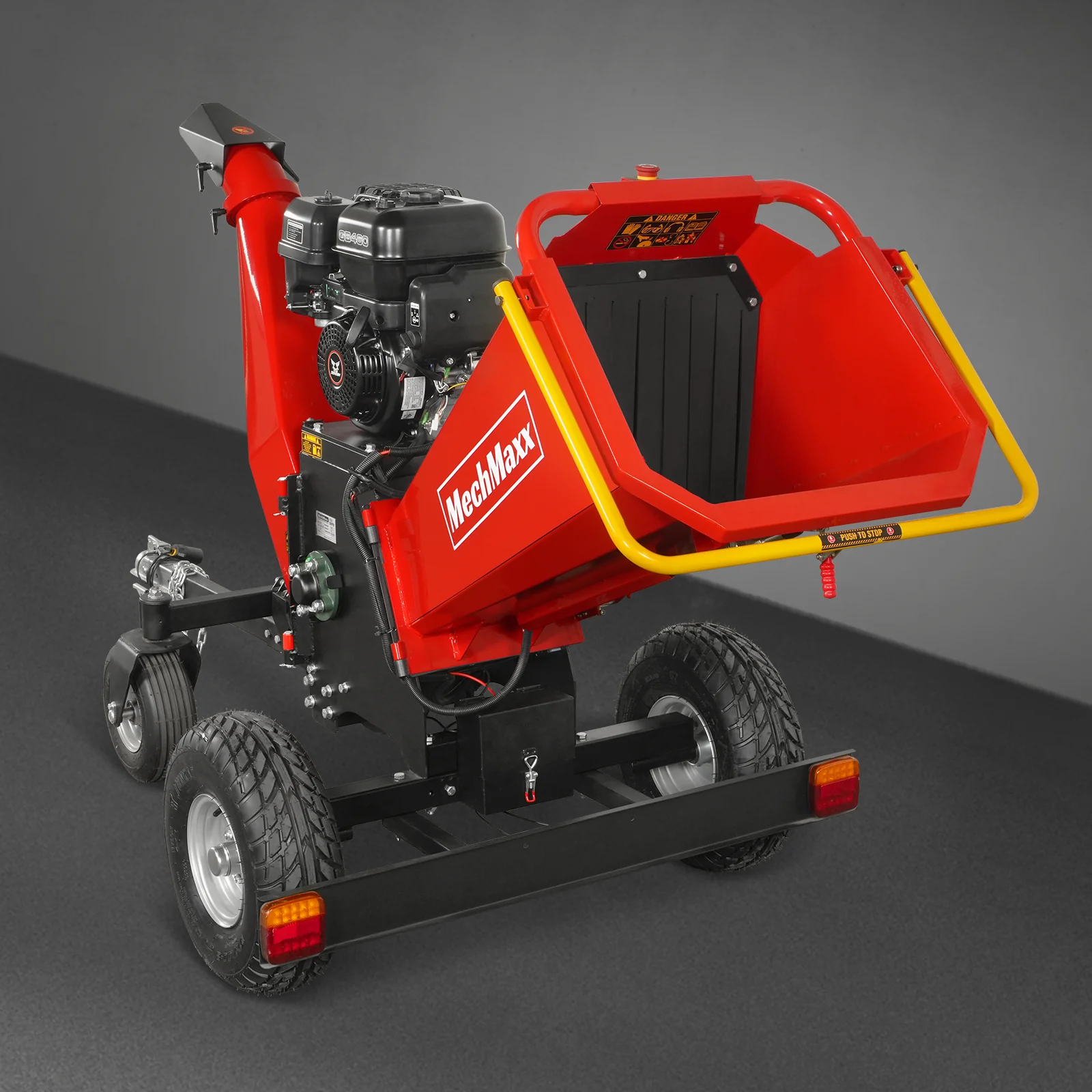 6 inch ZONSEN E-Start 459cc 15hp Gas Powered 4 - Wheel Drum Wood Chipper with Taillight ,  B150 - Image 32