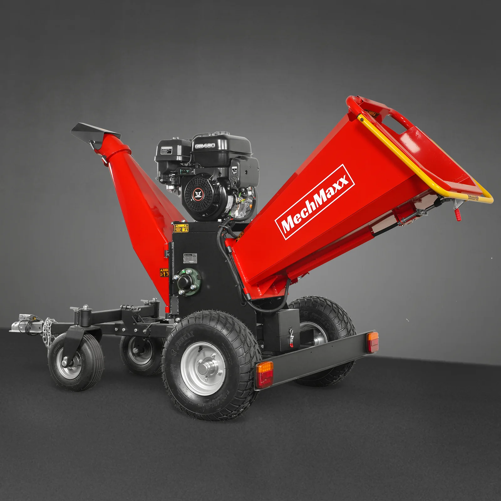 6 inch ZONSEN E-Start 459cc 15hp Gas Powered 4 - Wheel Drum Wood Chipper with Taillight ,  B150 - Image 34