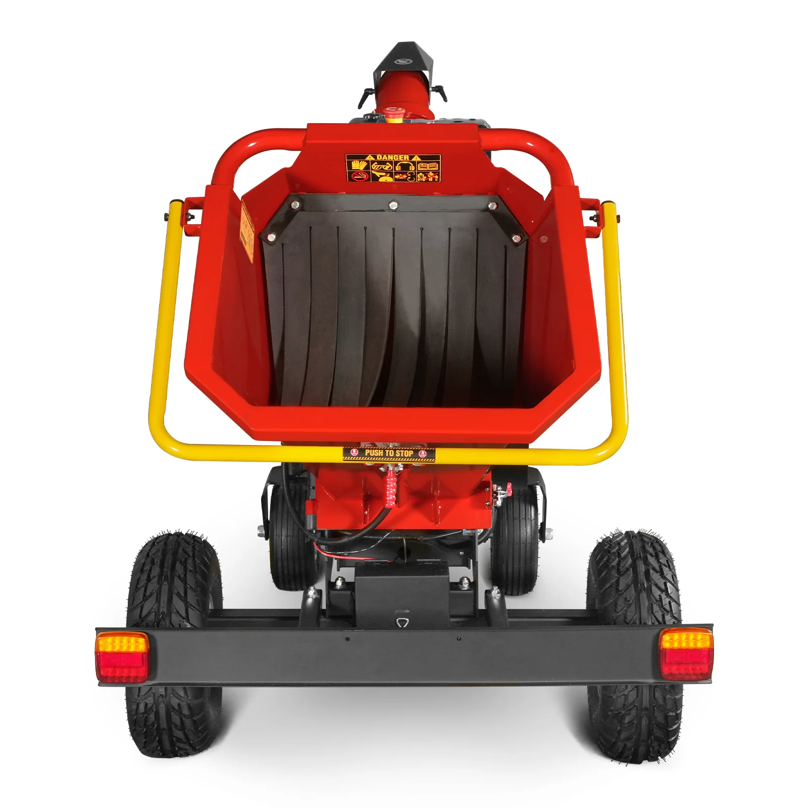 6 inch HONDA E-Start Gasoline Engine Powered 4 - Wheel Drum Wood Chipper with Taillight ,  B150 - Image 25