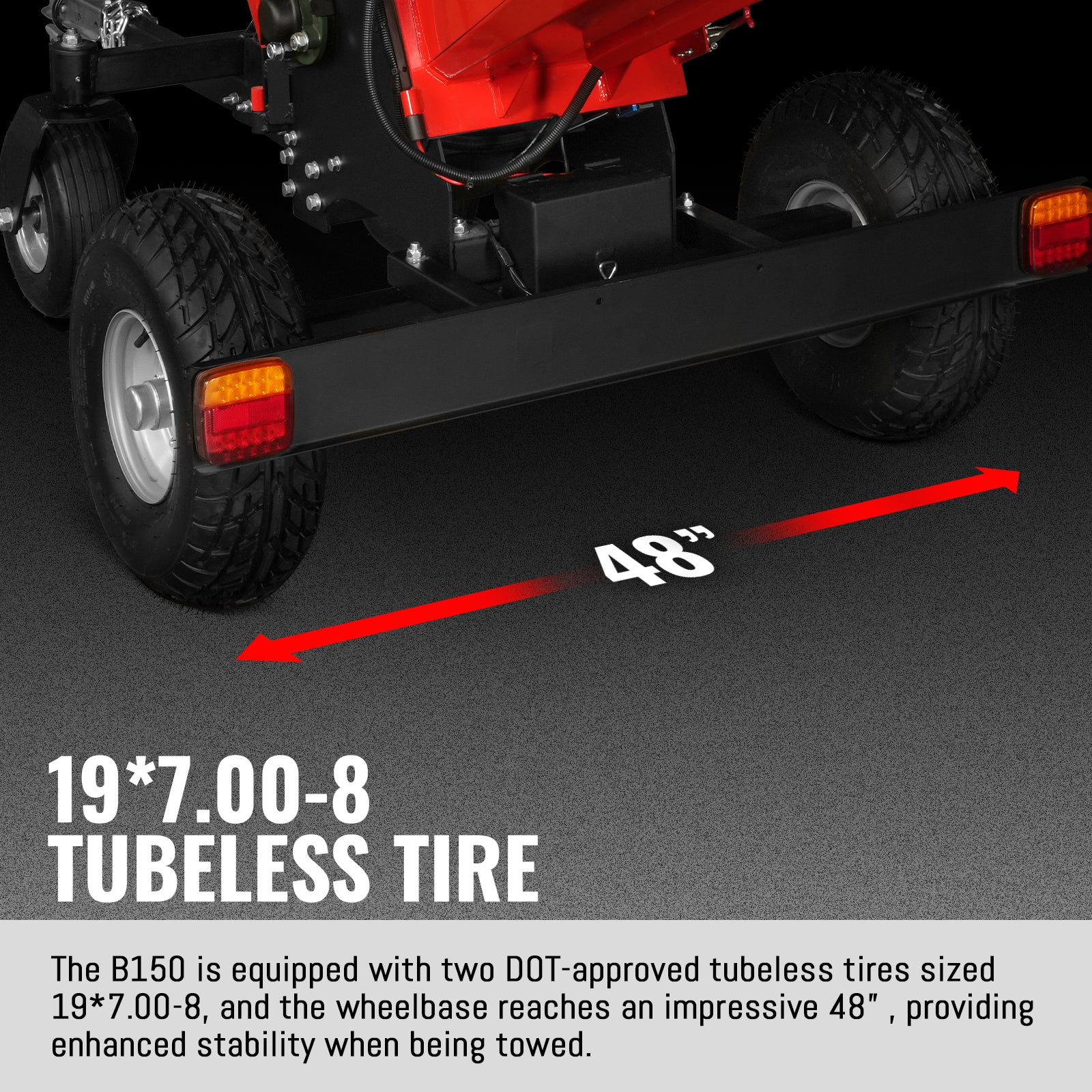 6 inch HONDA E-Start Gasoline Engine Powered 4 - Wheel Drum Wood Chipper with Taillight ,  B150 - Image 7