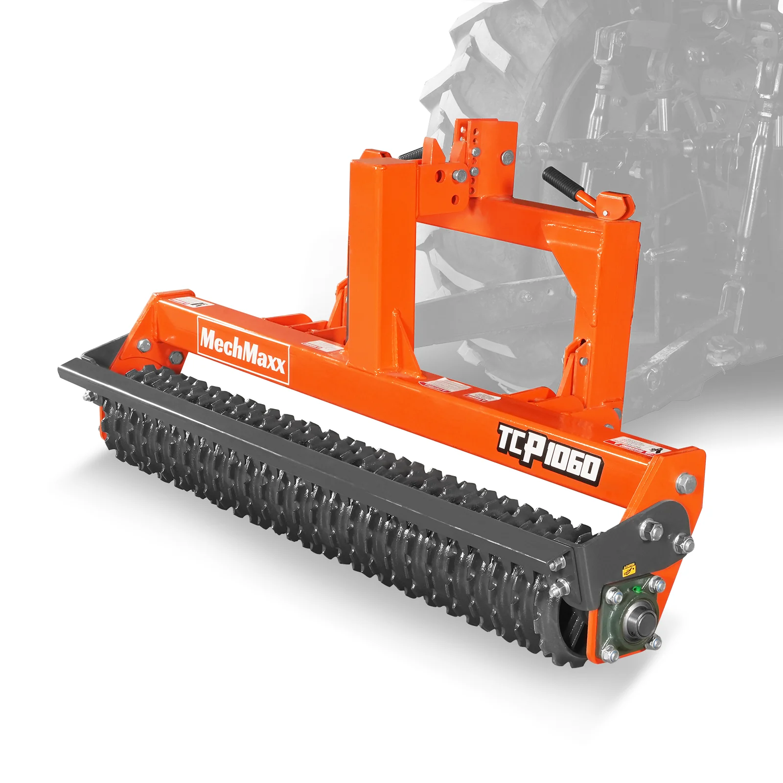 60" Cultipacker with 26 Ductile Iron Wheels,  Scraper Bar Included,  Category 1 and 2,  3 Point Hitch Tractor Attachment,  TCP1060 - Image 9