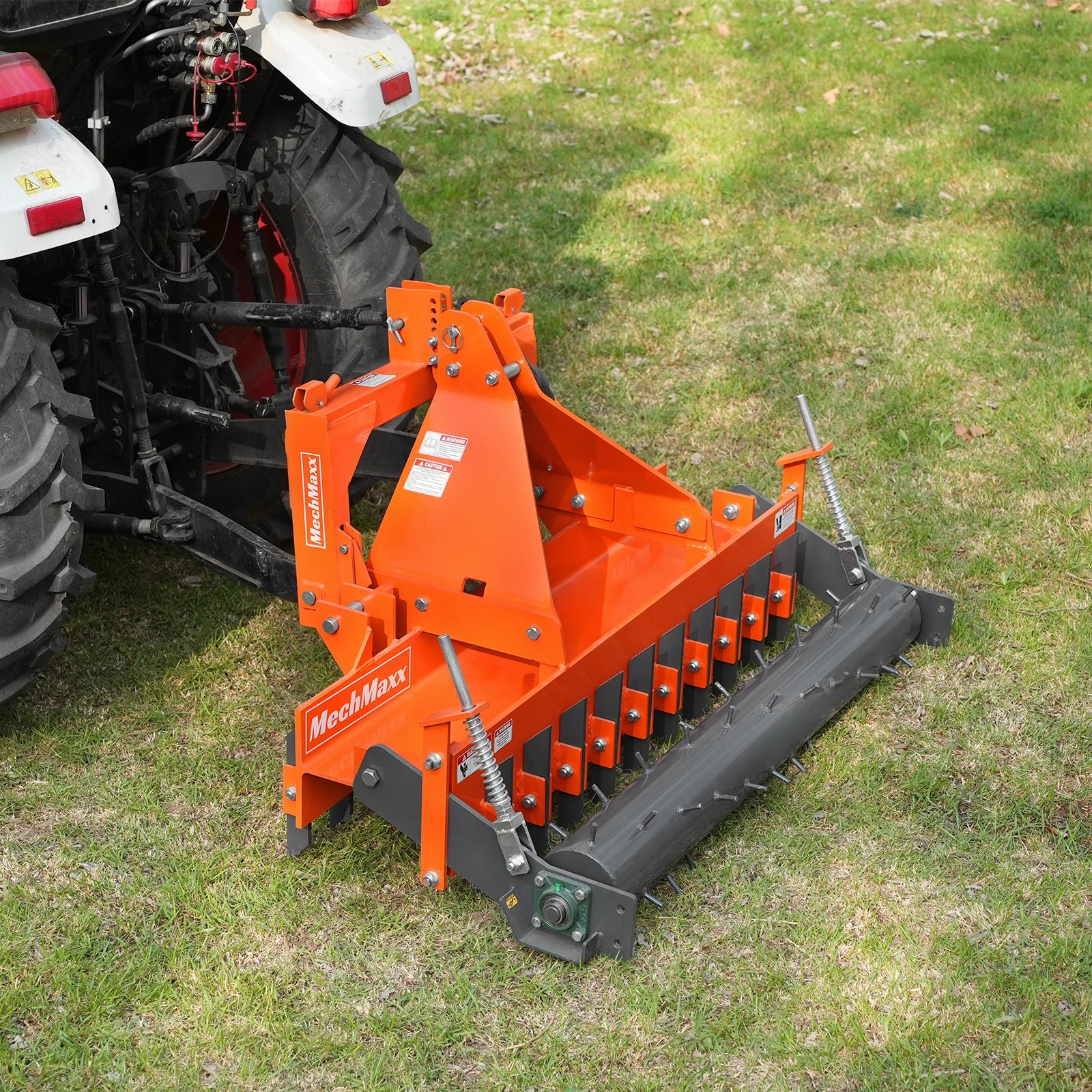 60" Heavy Duty Soil Pulverizer,  Single Spiked Roller,  21 Shanks,  Category 1 and 2,  3 Point Hitch Tractor Attachment,  TSP60 - Image 10