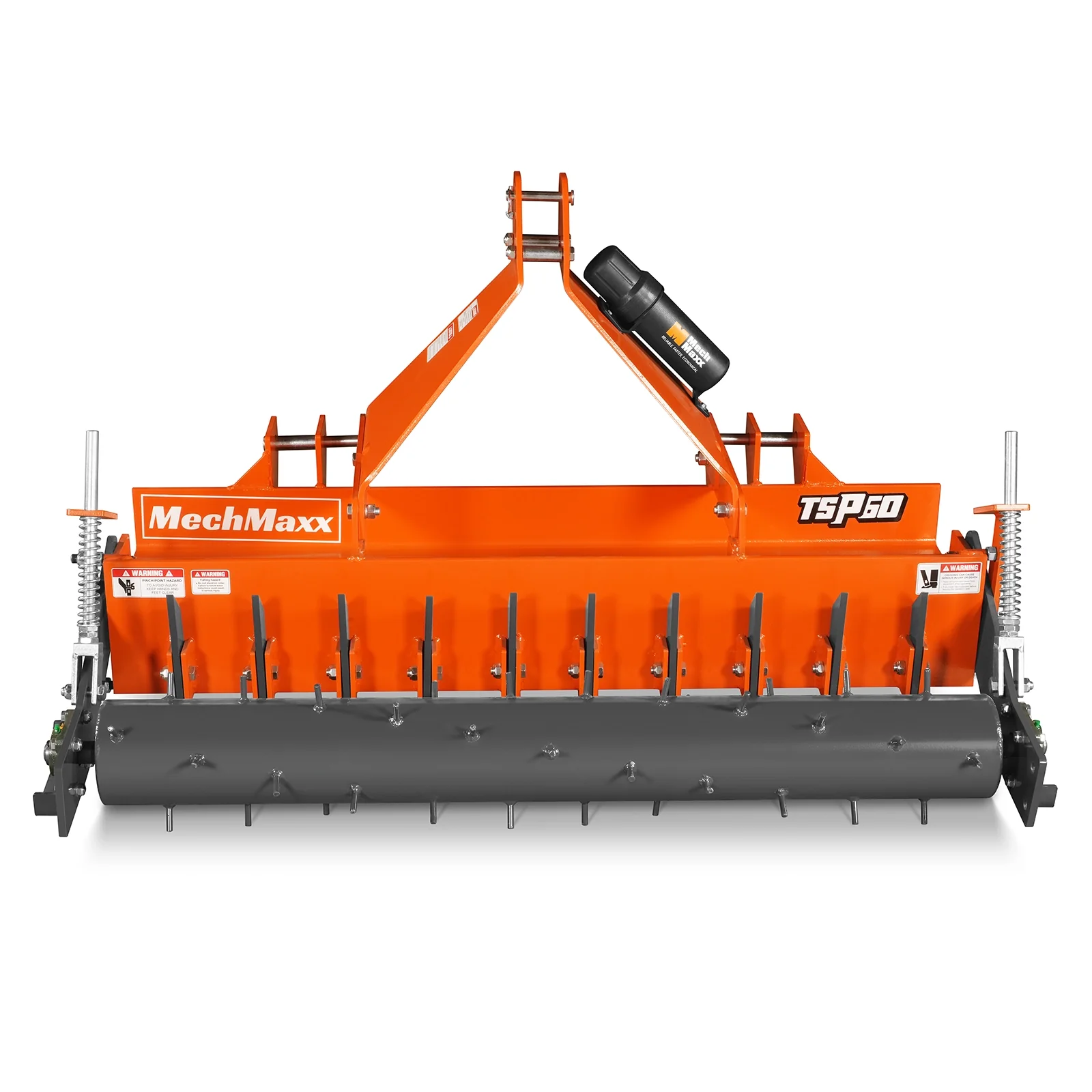 60" Heavy Duty Soil Pulverizer,  Single Spiked Roller,  21 Shanks,  Category 1 and 2,  3 Point Hitch Tractor Attachment,  TSP60 - Image 12