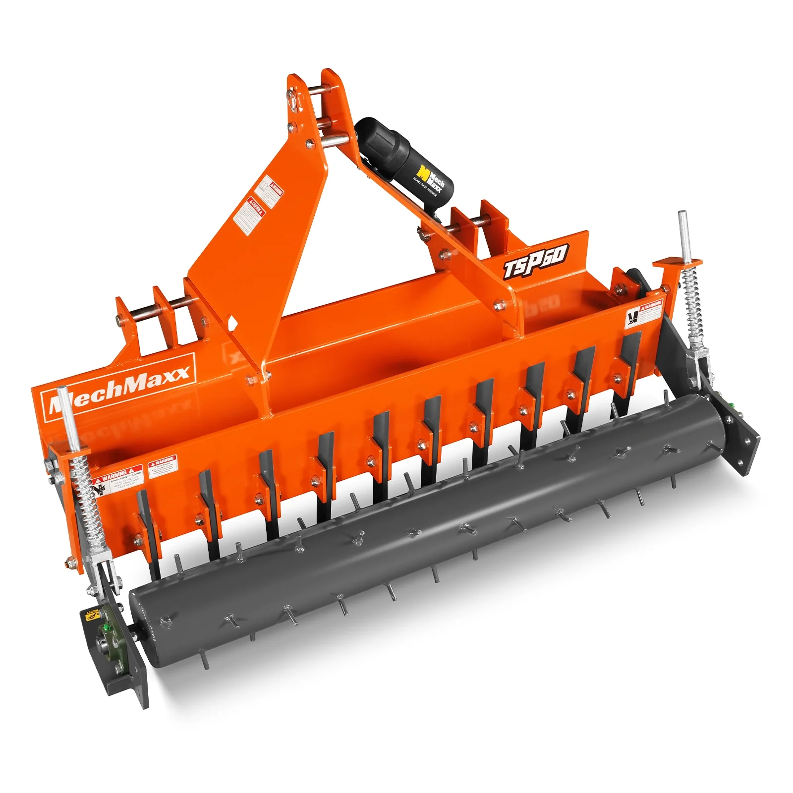 60" Heavy Duty Soil Pulverizer,  Single Spiked Roller,  21 Shanks,  Category 1 and 2,  3 Point Hitch Tractor Attachment,  TSP60 - Image 13