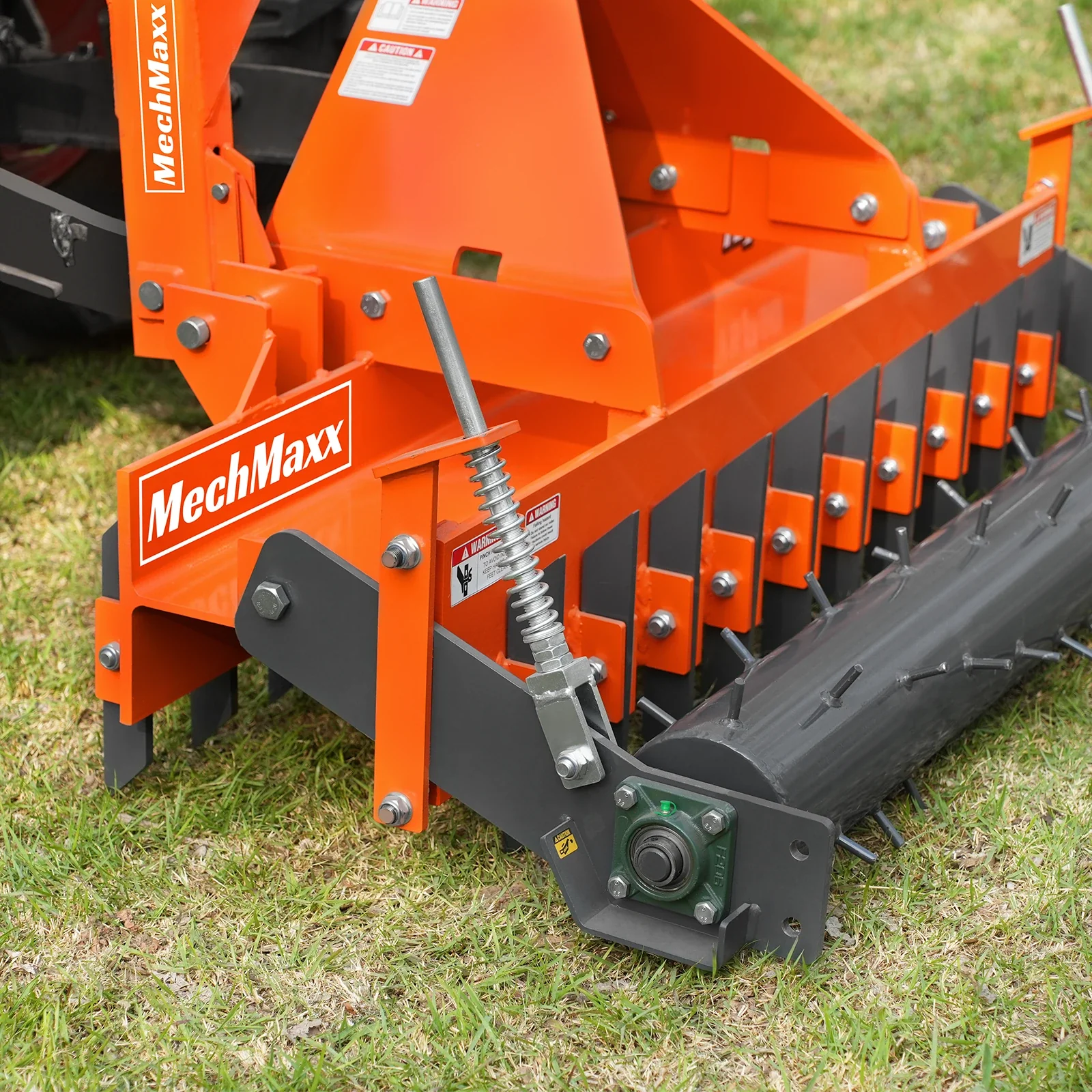 60" Heavy Duty Soil Pulverizer,  Single Spiked Roller,  21 Shanks,  Category 1 and 2,  3 Point Hitch Tractor Attachment,  TSP60 - Image 4