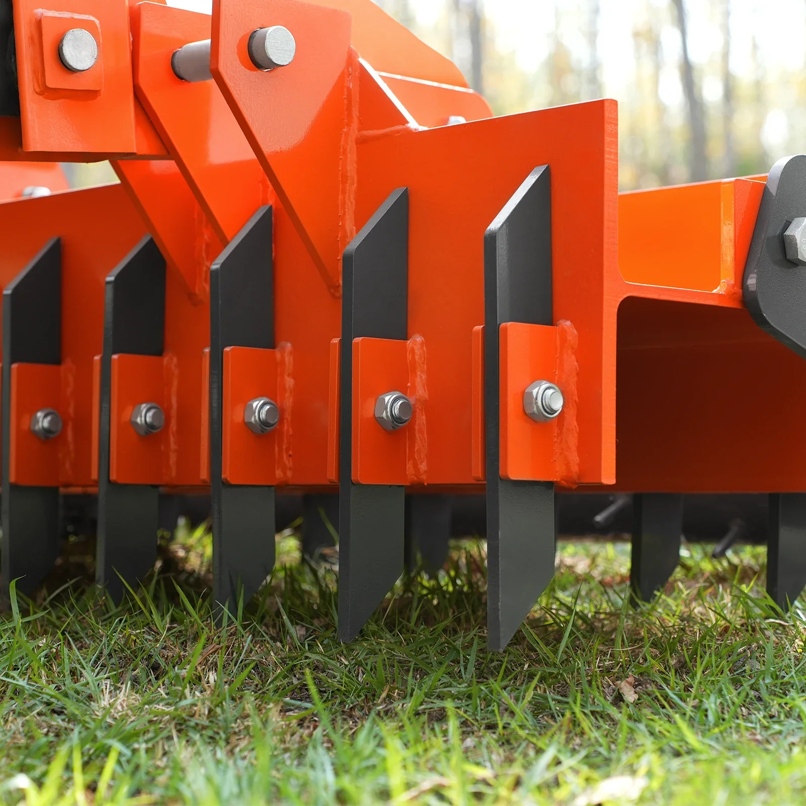 60" Heavy Duty Soil Pulverizer,  Single Spiked Roller,  21 Shanks,  Category 1 and 2,  3 Point Hitch Tractor Attachment,  TSP60 - Image 5