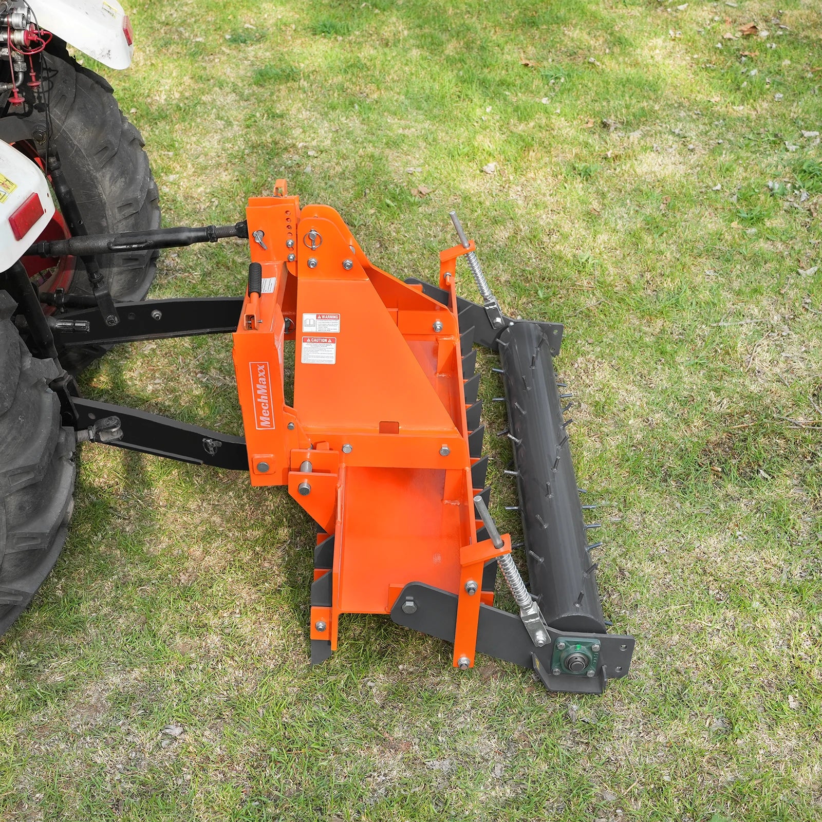 60" Heavy Duty Soil Pulverizer,  Single Spiked Roller,  21 Shanks,  Category 1 and 2,  3 Point Hitch Tractor Attachment,  TSP60 - Image 7