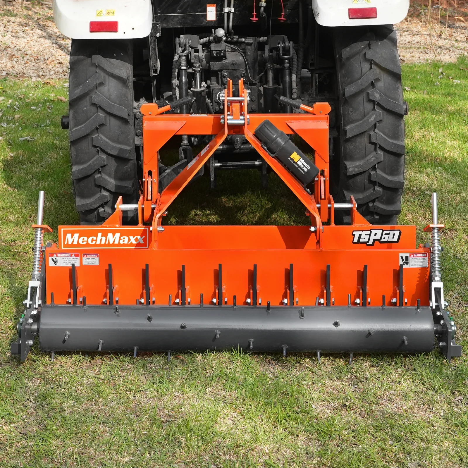 60" Heavy Duty Soil Pulverizer,  Single Spiked Roller,  21 Shanks,  Category 1 and 2,  3 Point Hitch Tractor Attachment,  TSP60 - Image 9