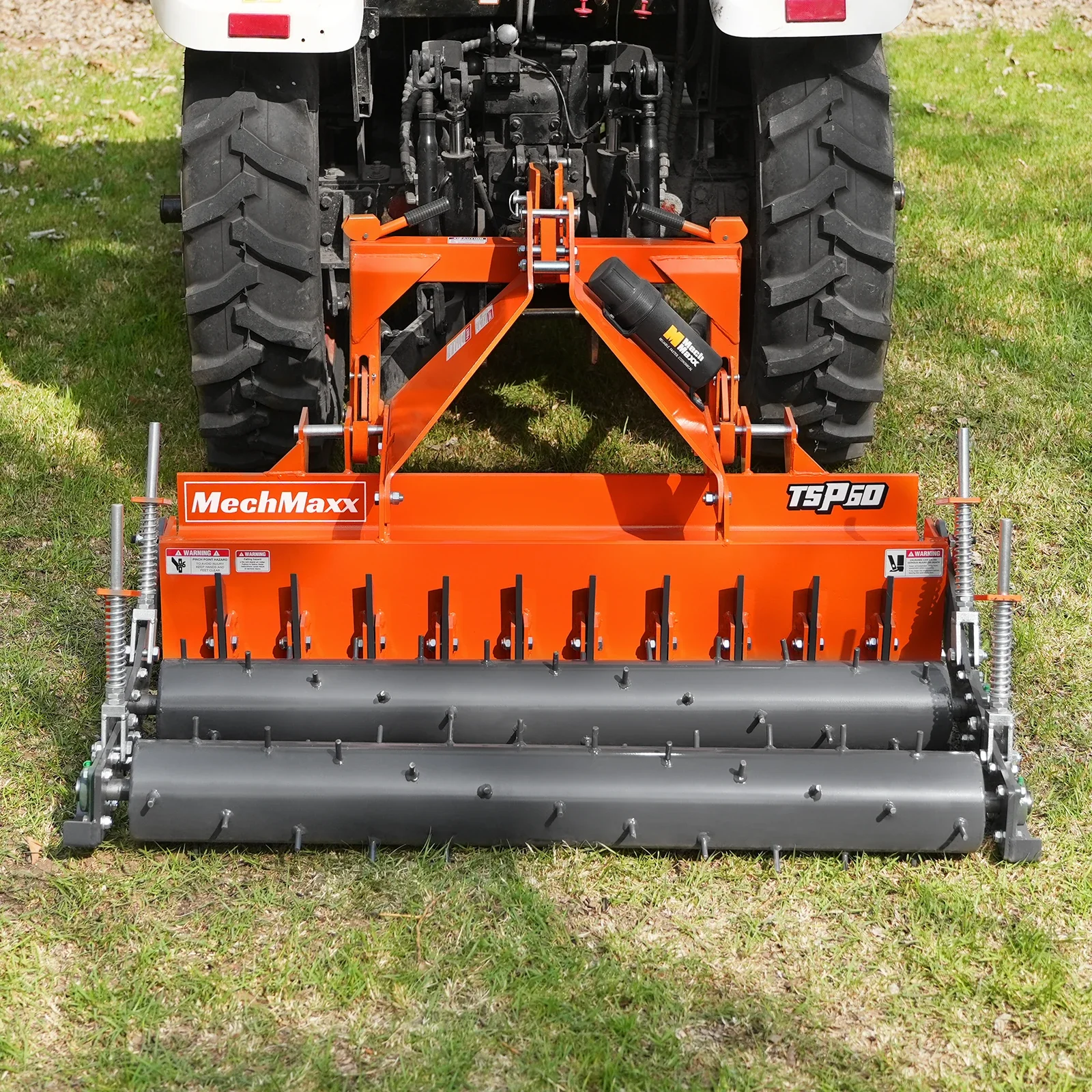 60" Heavy Duty Soil Pulverizer,  Double Spiked Roller,  21 Shanks,  Category 1 and 2,  3 Point Hitch Tractor Attachment,  TSP60D - Image 10