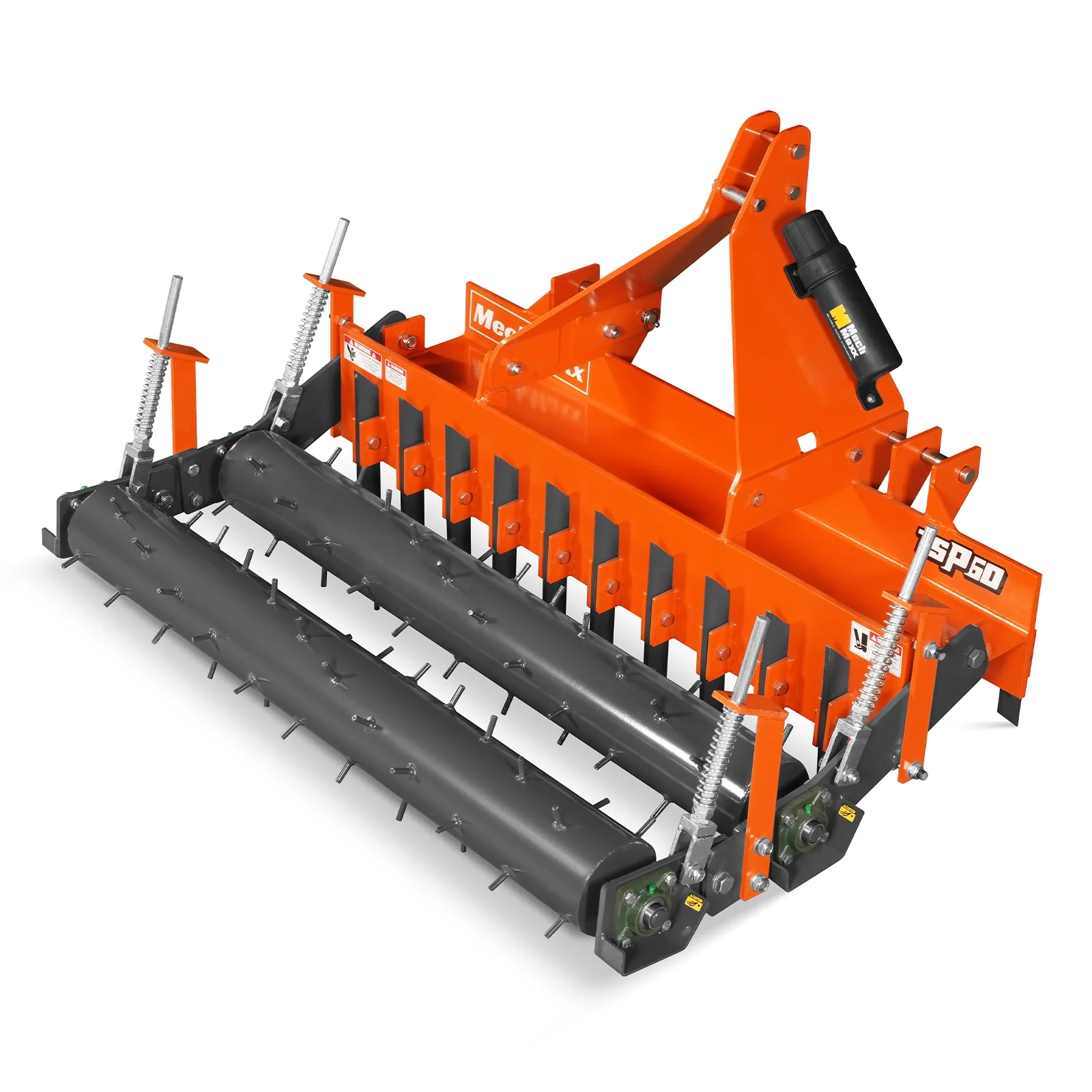 60" Heavy Duty Soil Pulverizer,  Double Spiked Roller,  21 Shanks,  Category 1 and 2,  3 Point Hitch Tractor Attachment,  TSP60D - Image 11