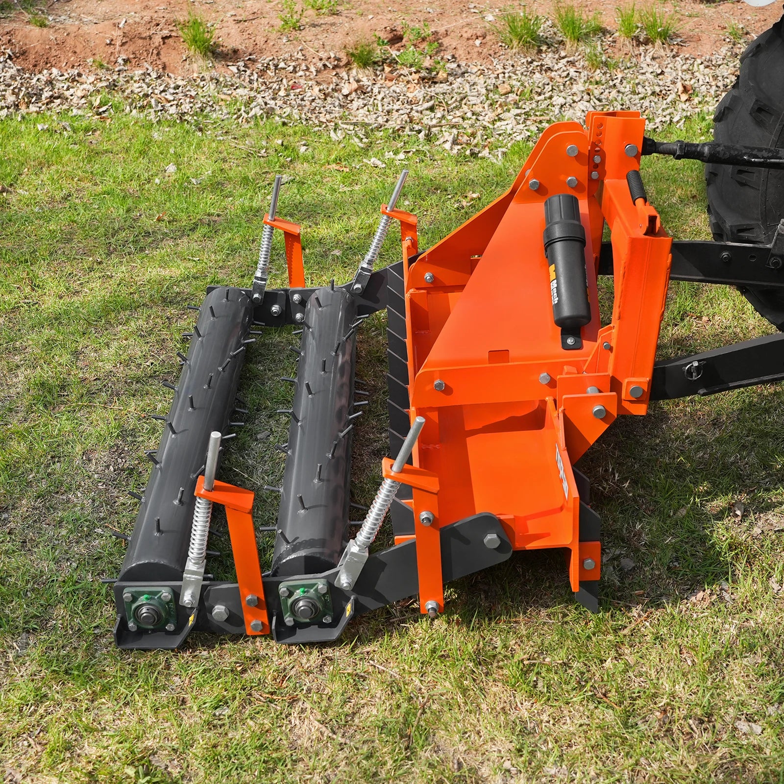60" Heavy Duty Soil Pulverizer,  Double Spiked Roller,  21 Shanks,  Category 1 and 2,  3 Point Hitch Tractor Attachment,  TSP60D - Image 8