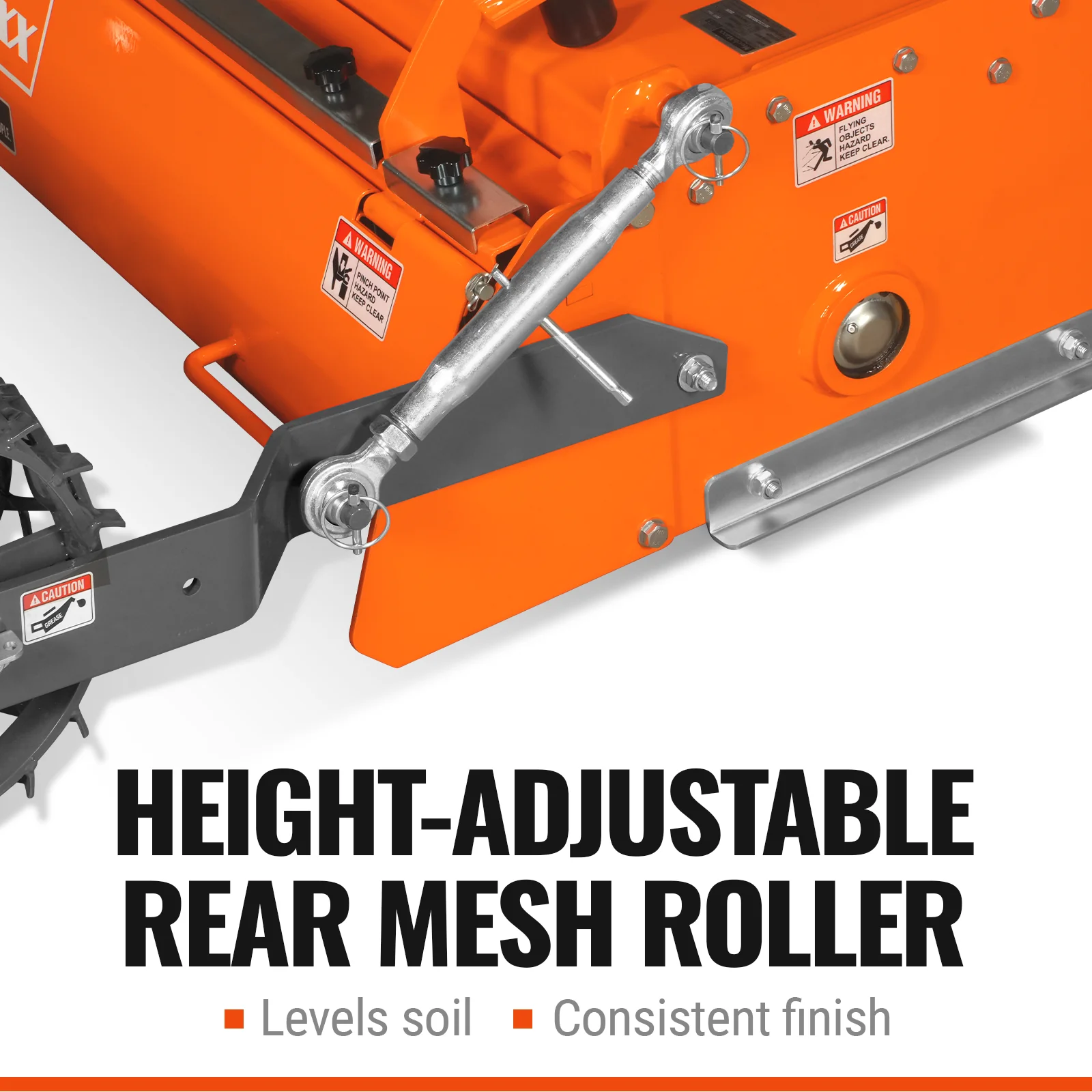 65 in Stone Burier Reverse Rotary Tiller, 3 Point Hitch Cat.1, Chain Drive, PTO Shaft Included with Slip Clutch, 30-55 HP, RSB65 - Image 7