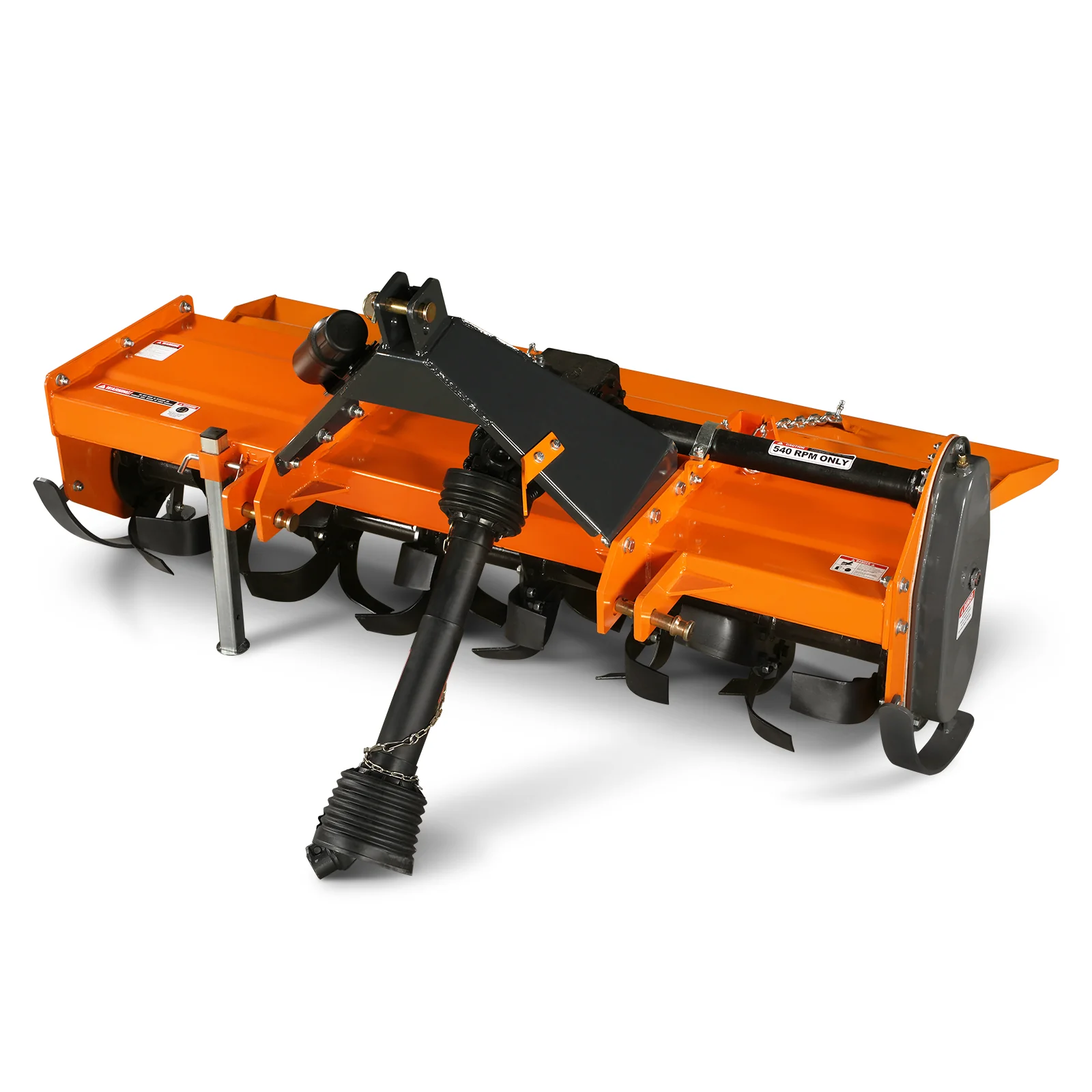 6FT 3-Point Gear Drive Rotary Tiller, 30-60HP Tractor, PTO Shaft Included (With Slip Clutch), Cat. 2 Hookup, RT600 - Image 7