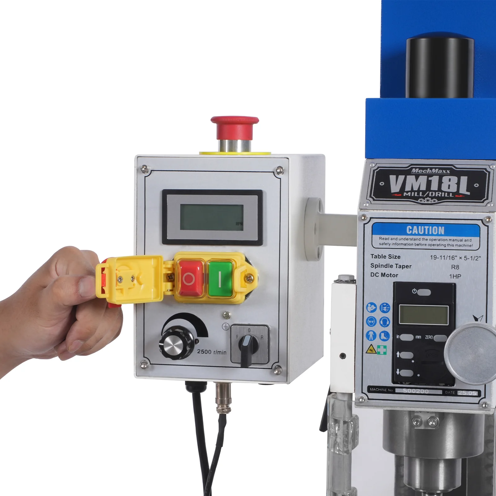 6"x20'' Benchtop Mill Drill Machine with DRO Brushless Motor, Variable Speed, R8 Spindle, 1 HP, 110V, Compact Milling Drilling Tool for Garage Shop, DIY Metalworking without Stand VM18LD - Image 13
